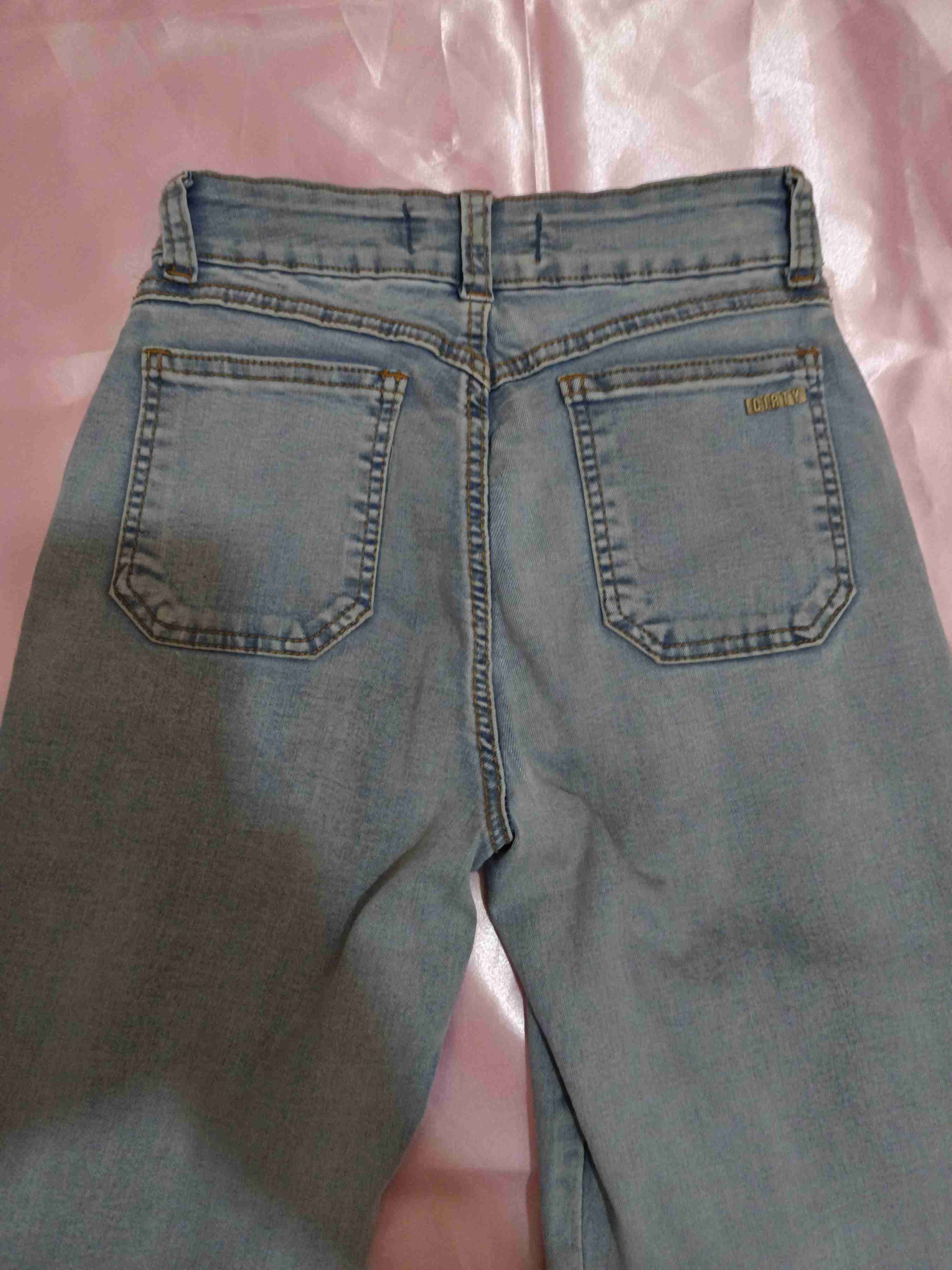 Jeans claros de tiro alto wide leg - miniatura 4