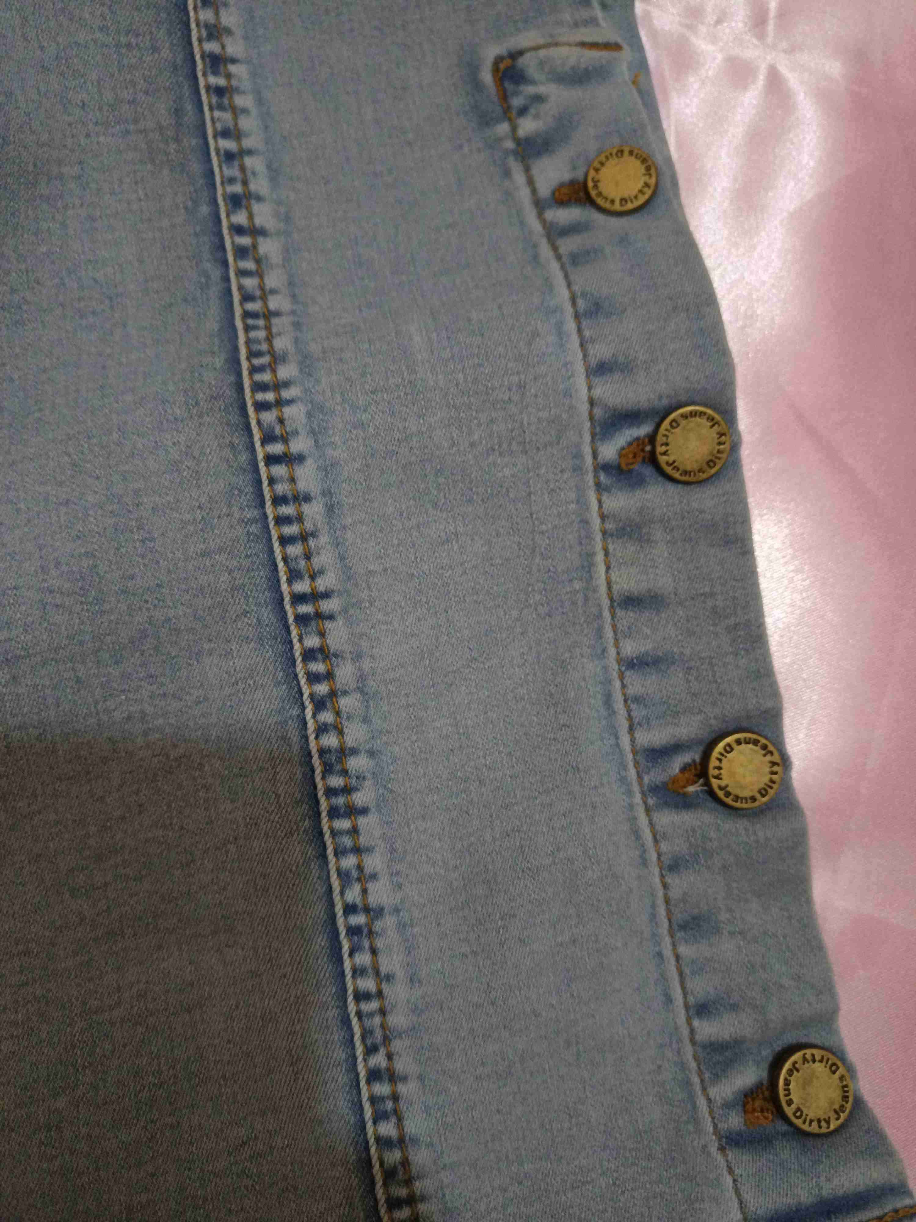 Jeans claros de tiro alto wide leg - miniatura 5