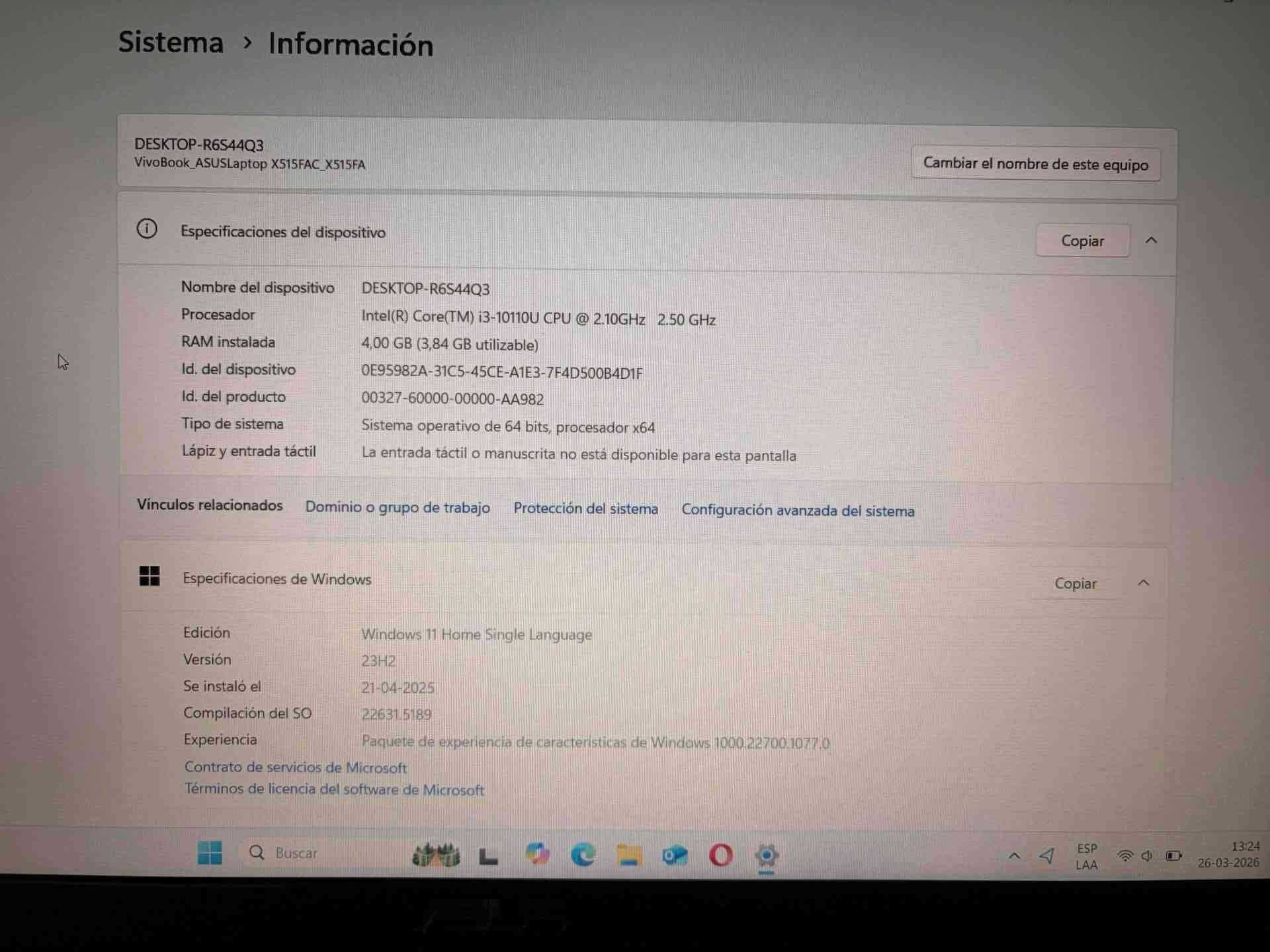 Laptop ASUS vivobook 15 X515FAC en buen estado - miniatura 5