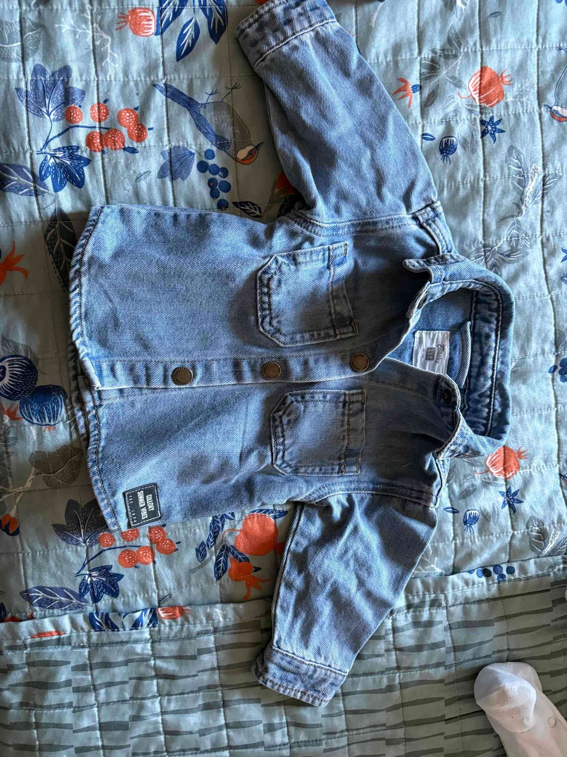 Chaqueta de mezclilla baby Colloky 3-6 meses