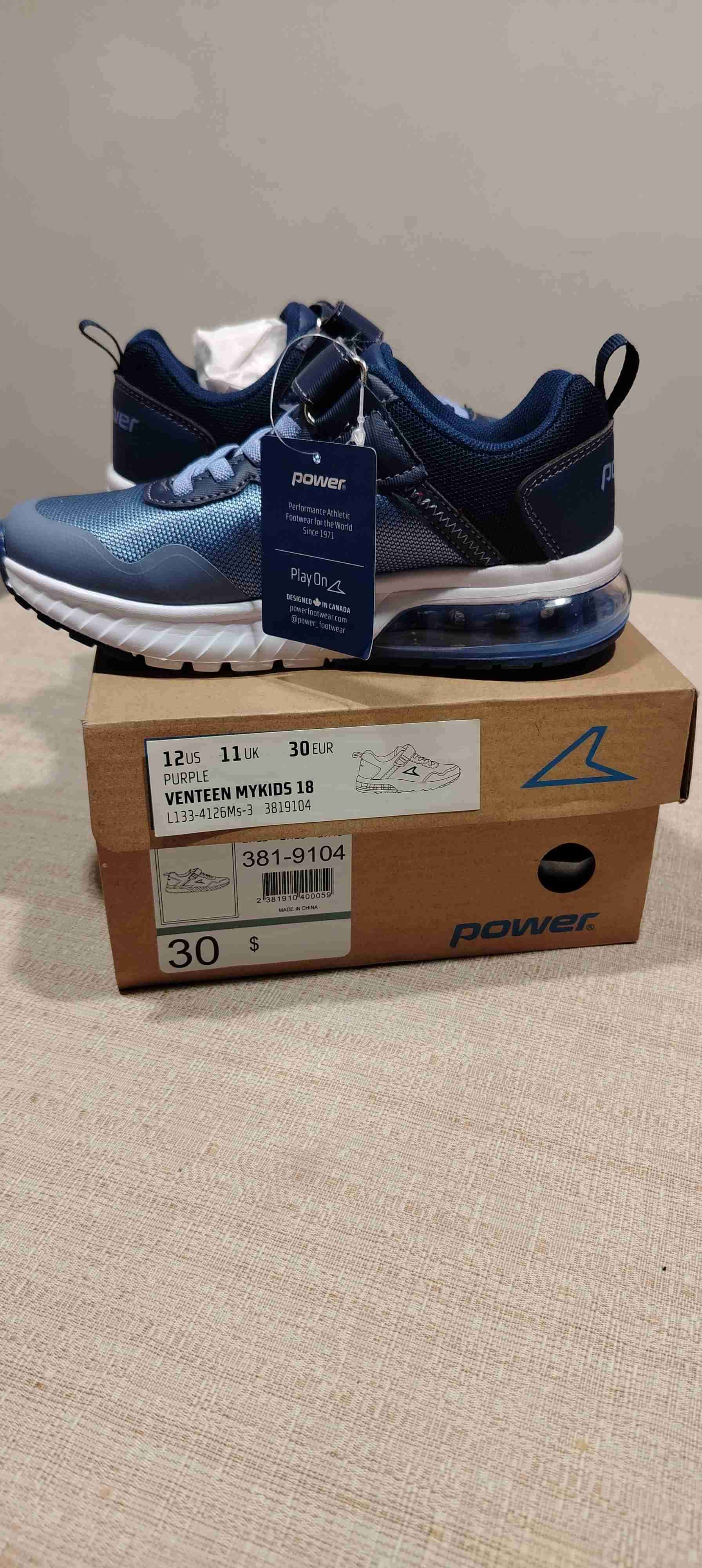 Zapatillas deportivas moradas Power para niños - miniatura 2