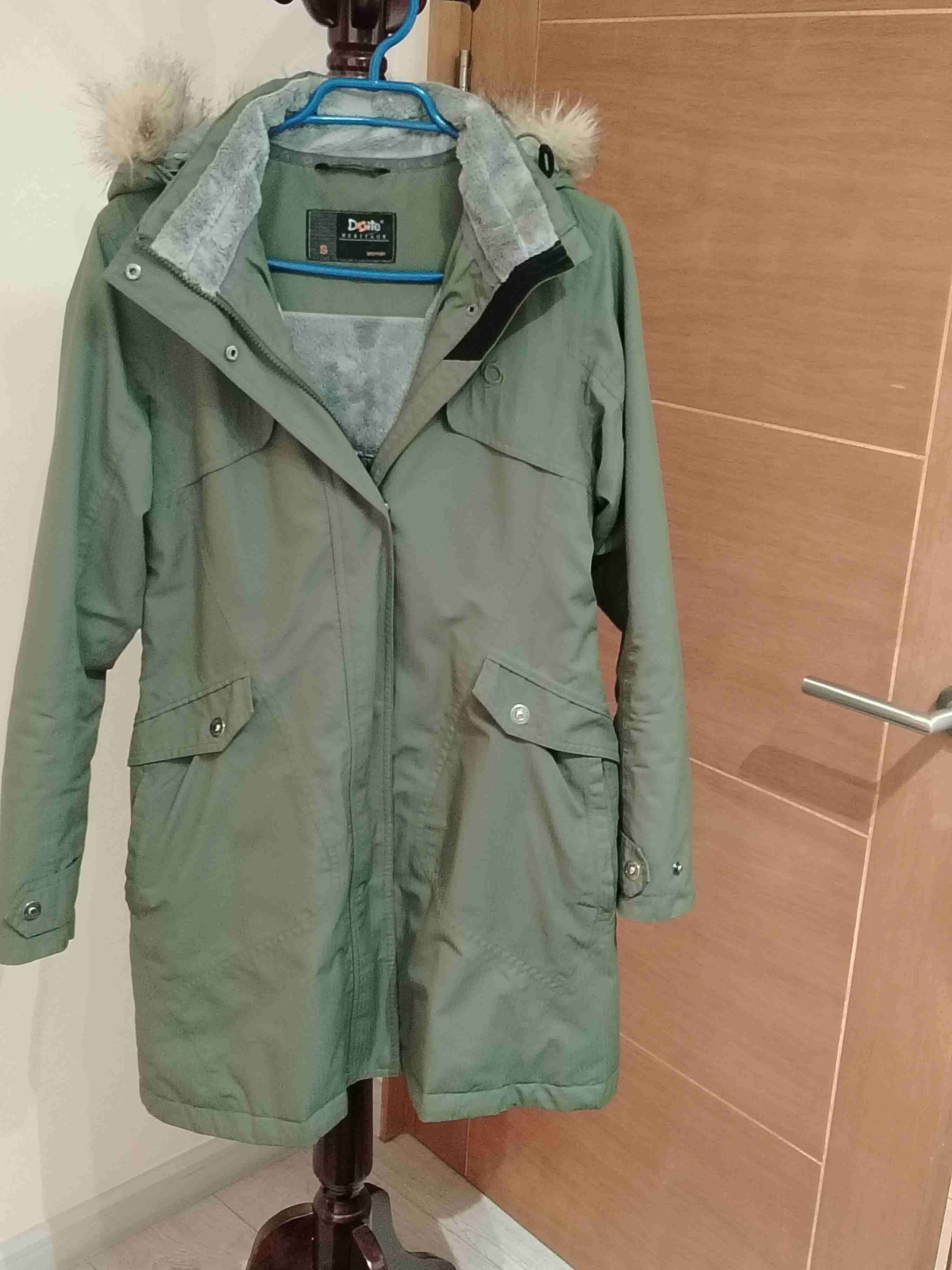 Parka impermeable verde mujer Doite - miniatura 2