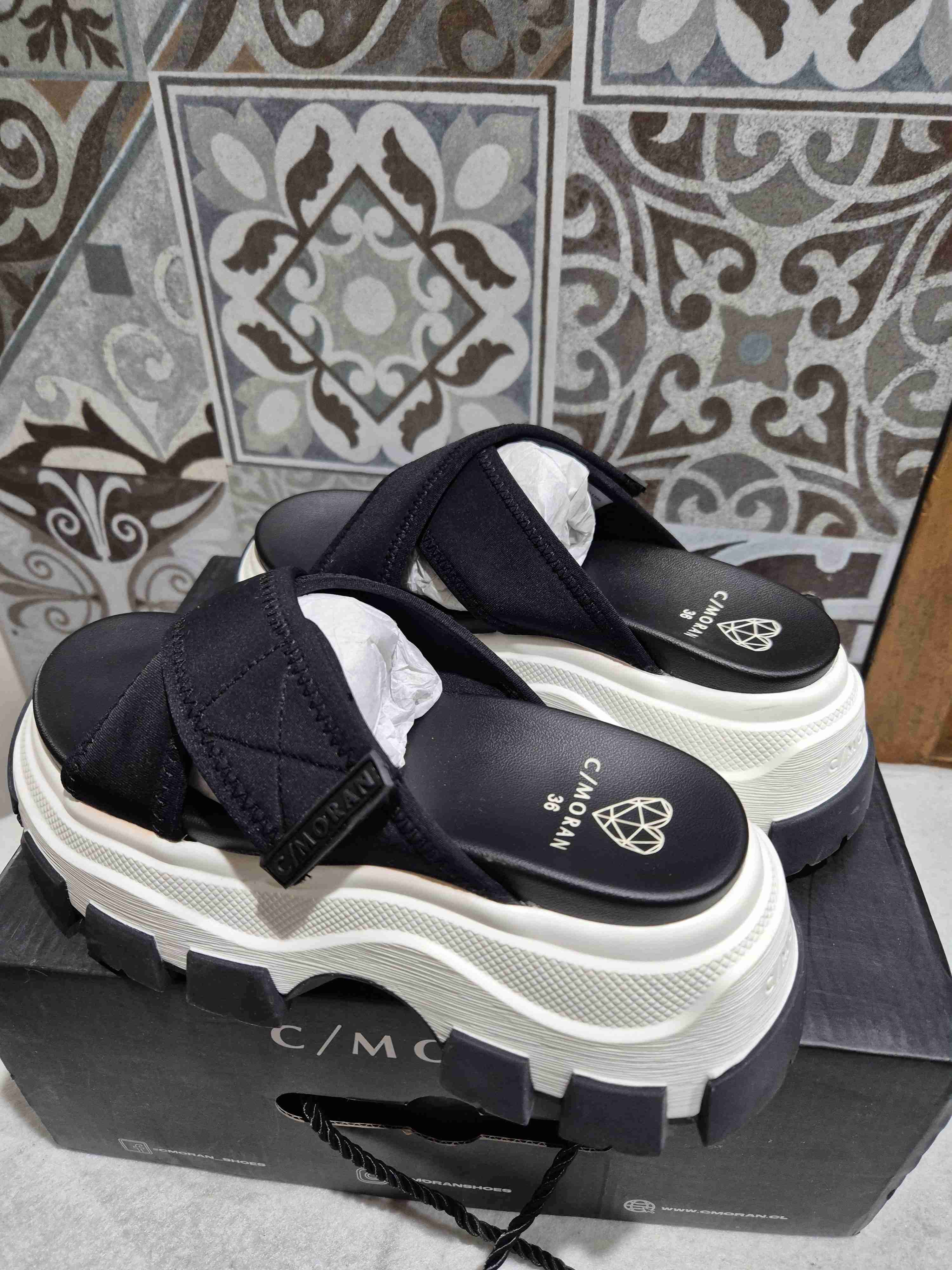 Sandalias plataforma negras C/Moran - miniatura 3