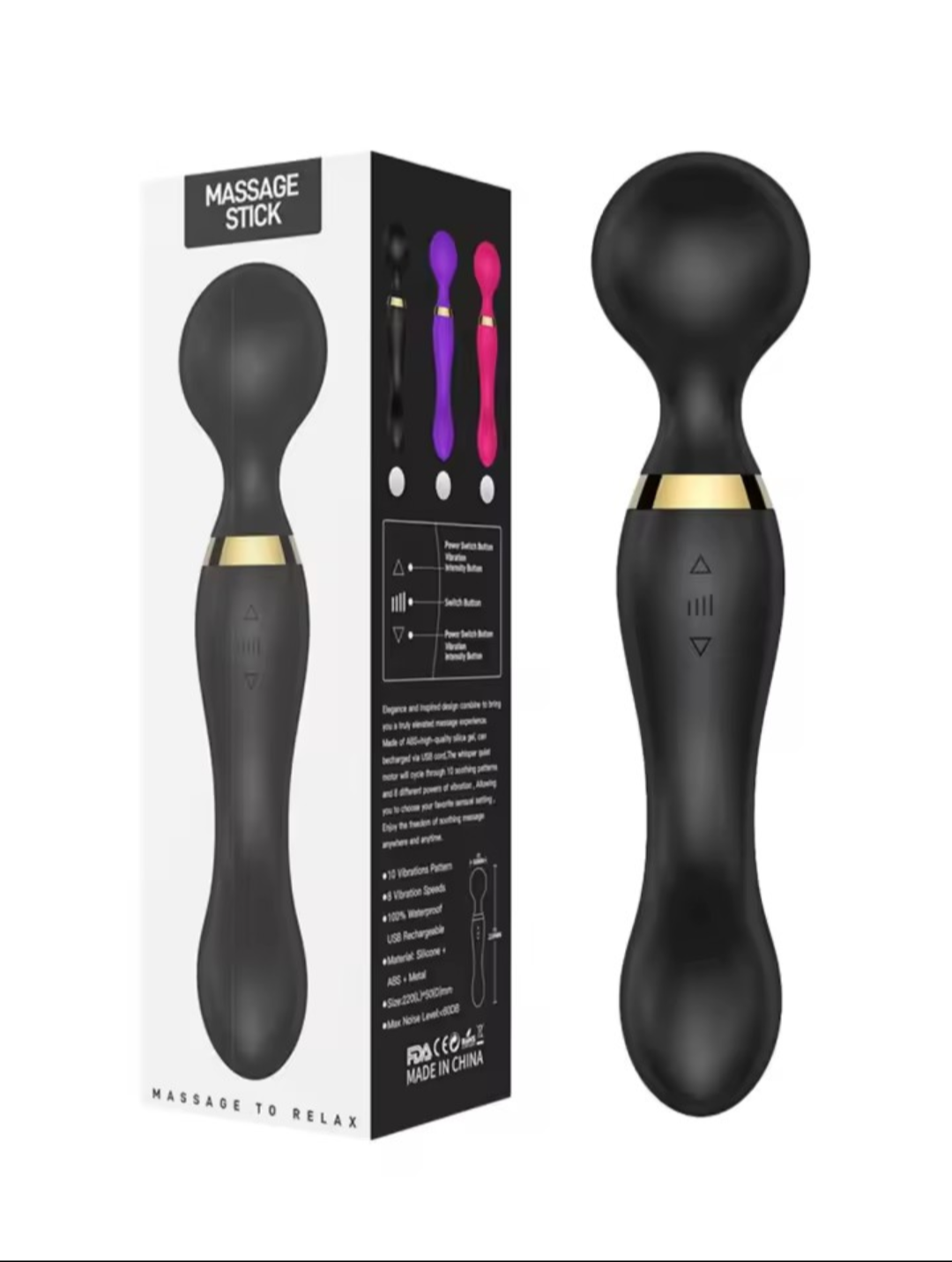 Vibrador 2en1 recargable - 1