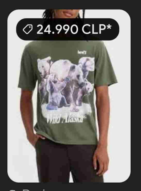 Polera verde Levi's "Wild Alaska" - miniatura 3