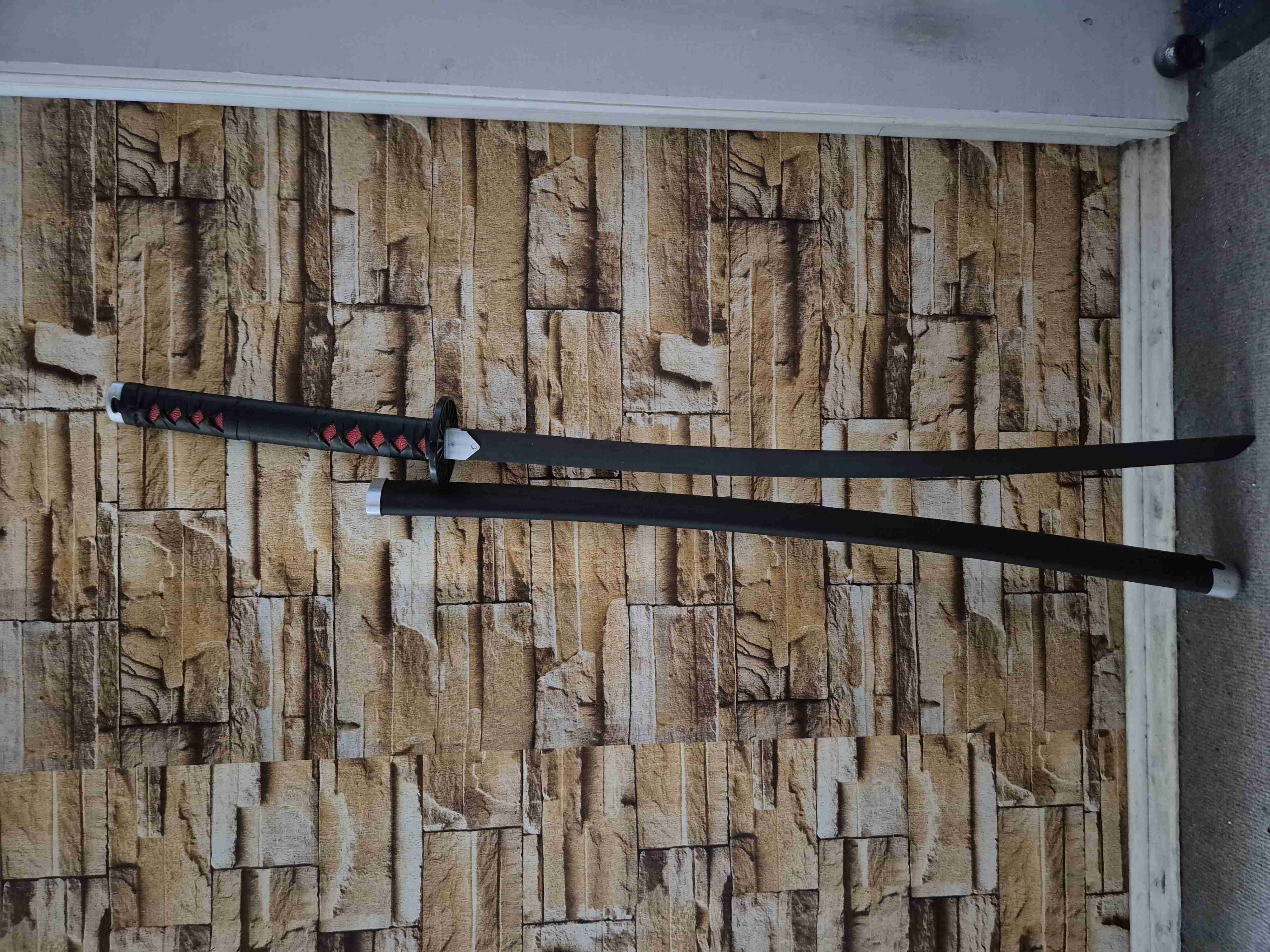 Katana Tanjiro Kimetsu no yaiba negra - miniatura 1