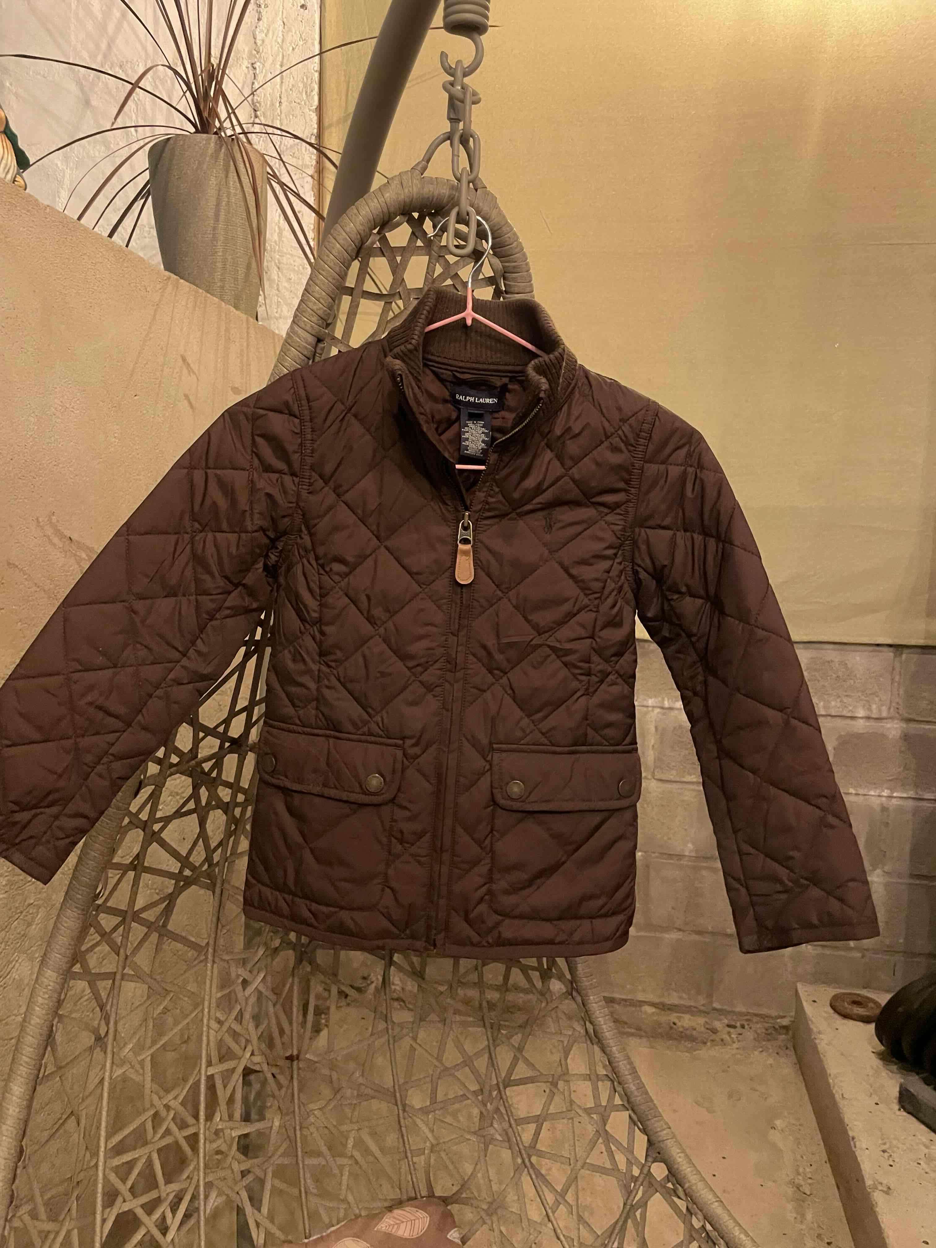 Chaqueta Ralph Lauren acolchada burdeo para niña - 1