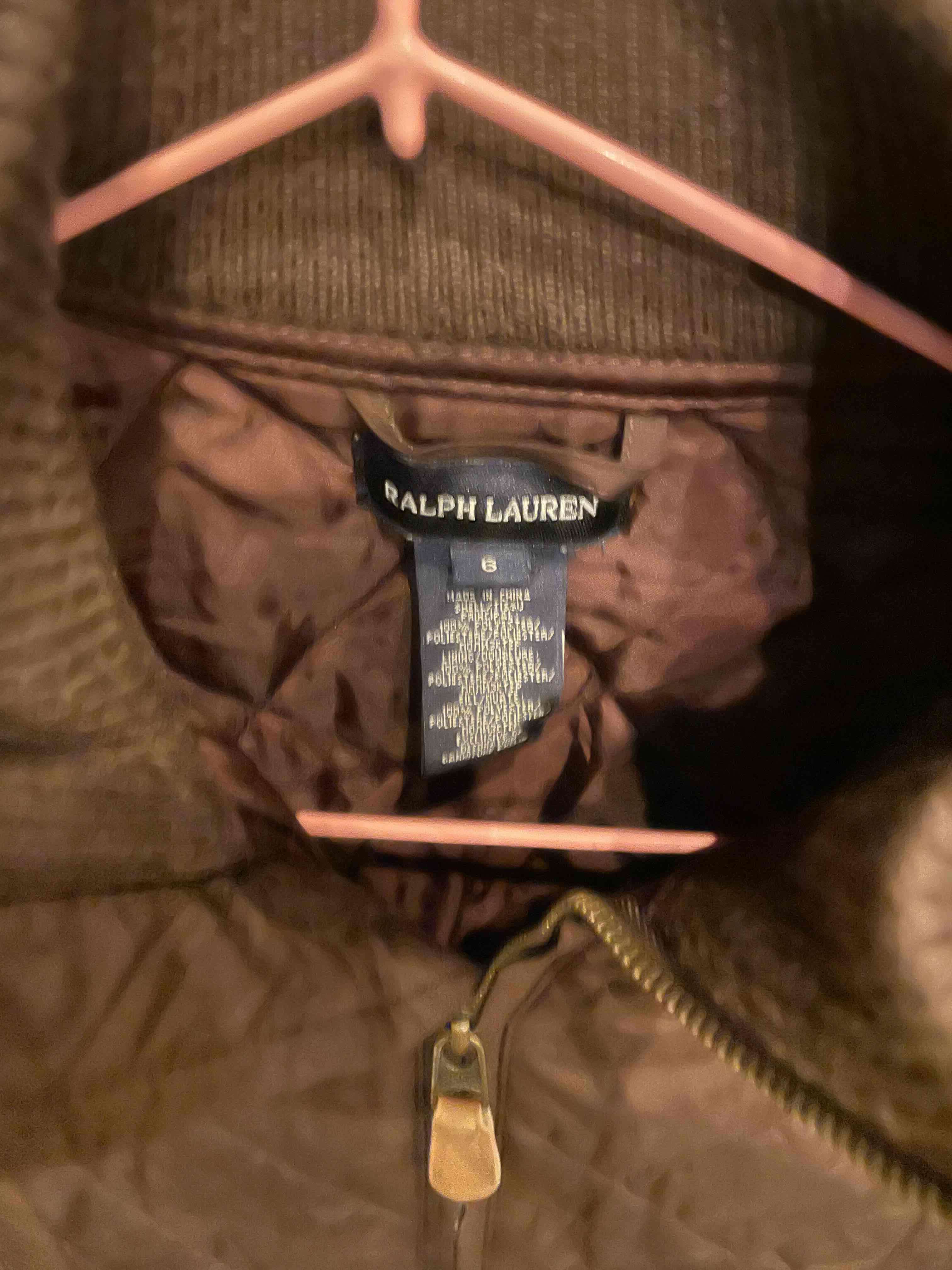 Chaqueta Ralph Lauren acolchada burdeo para niña - 2