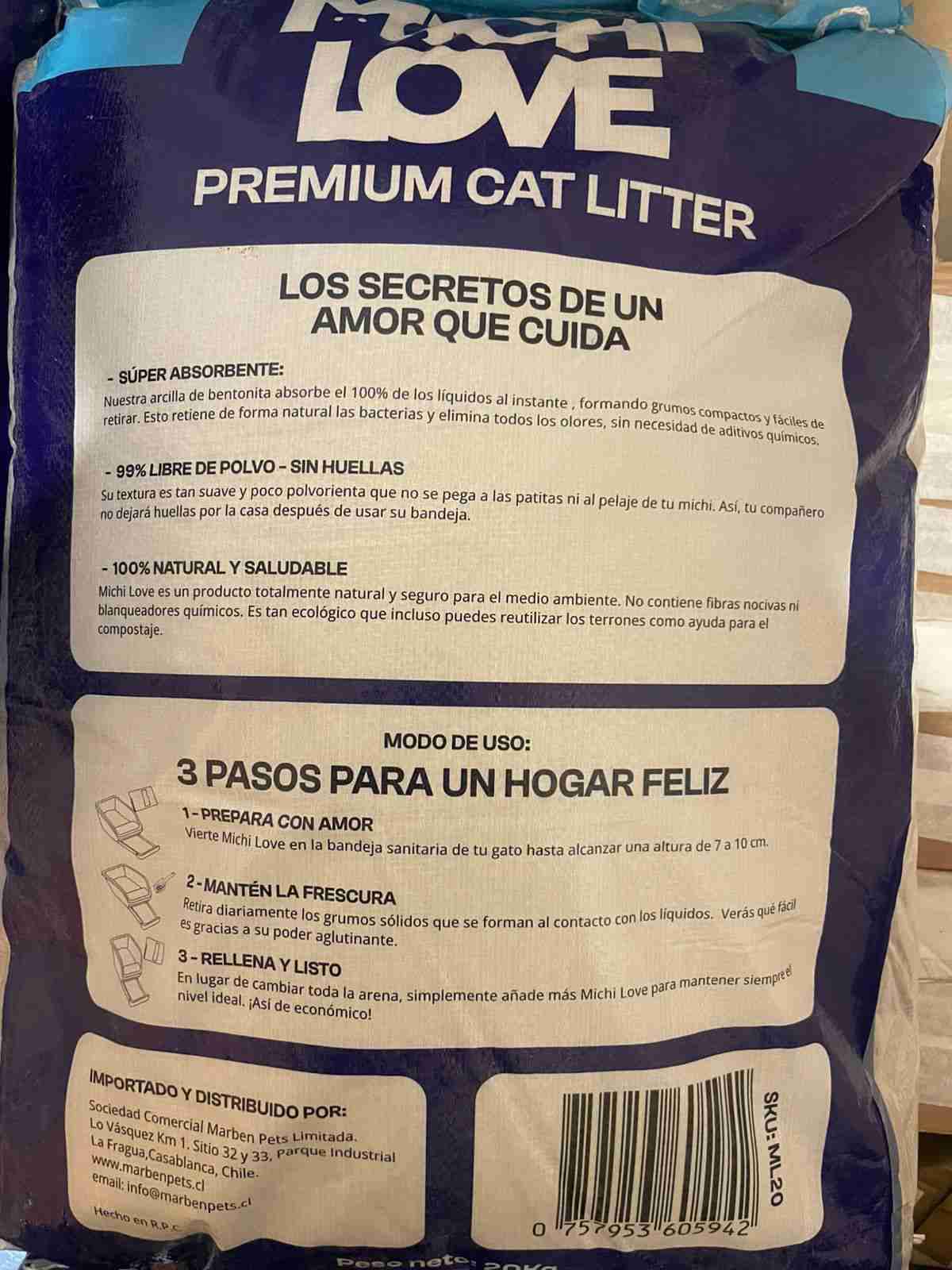 Arena sanitaria Michi Love 20 kg - 6