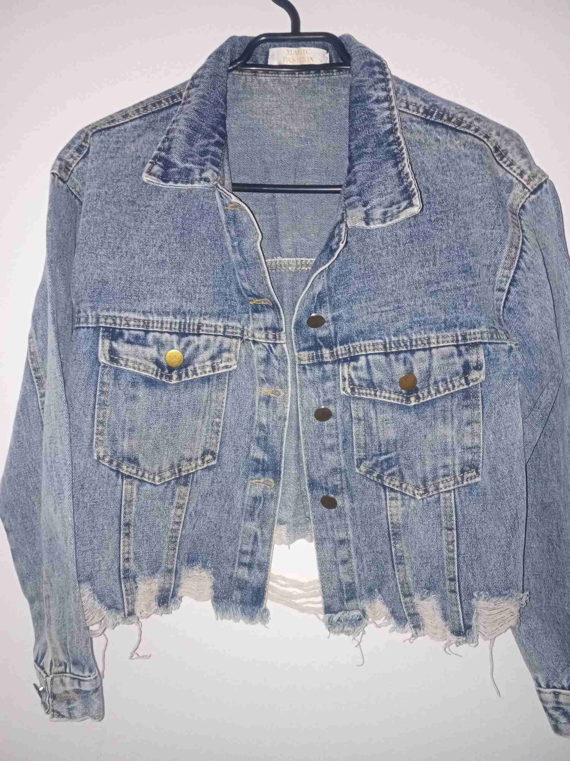 Chaqueta de mezclilla desgastada - miniatura 1