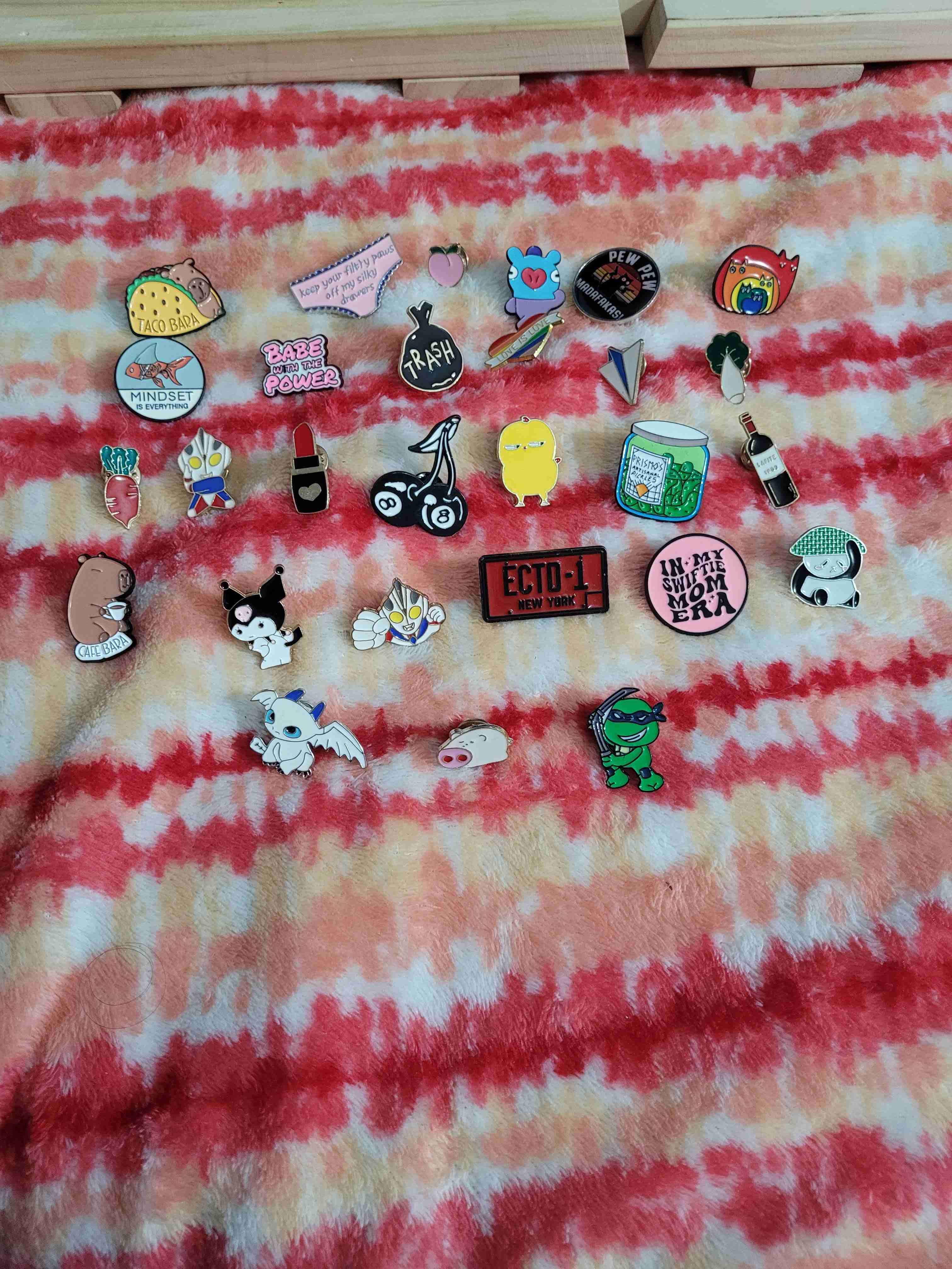 Lote de 28 pines en colores variados - 1