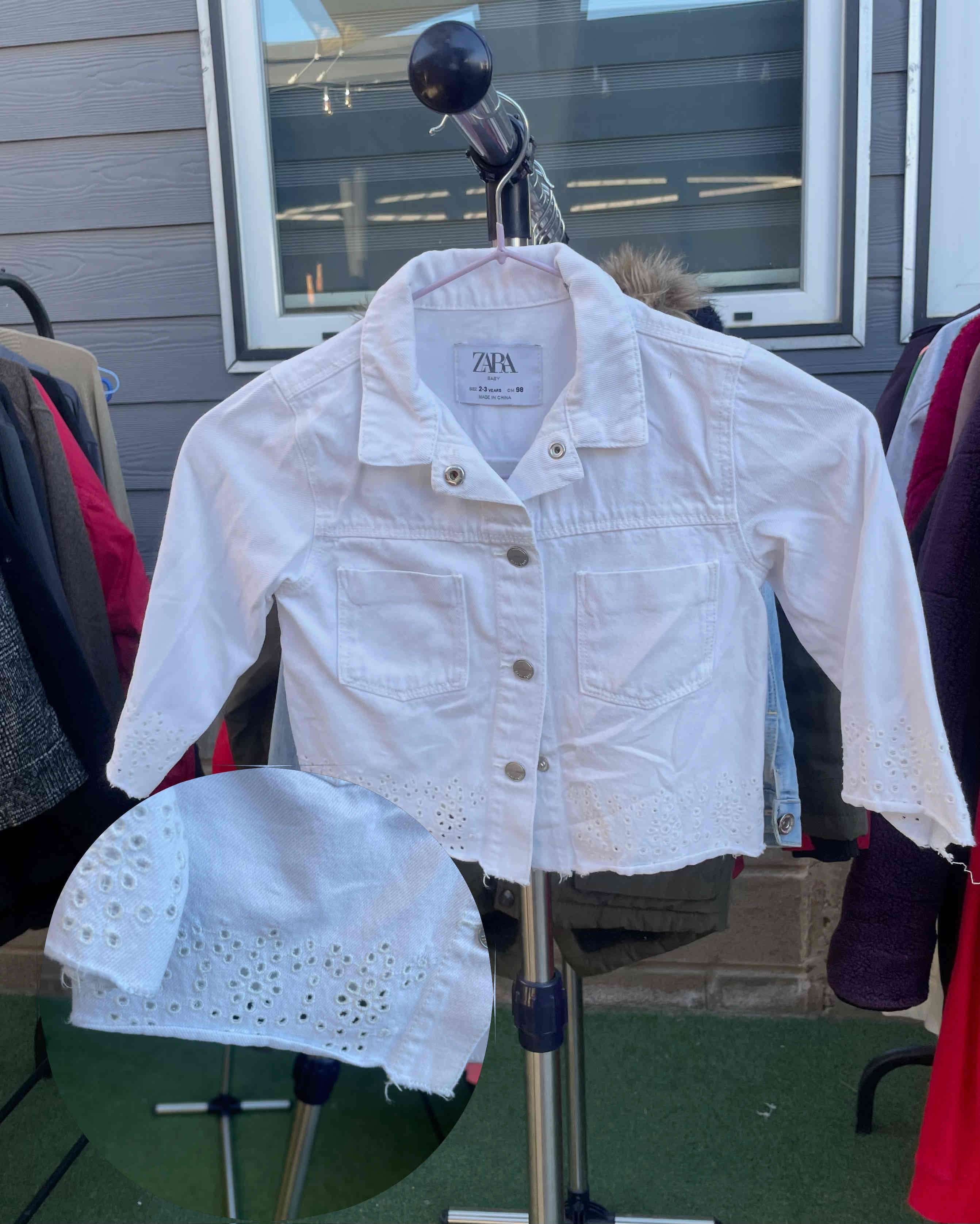 Chaqueta blanca con bordado Zara - miniatura 1