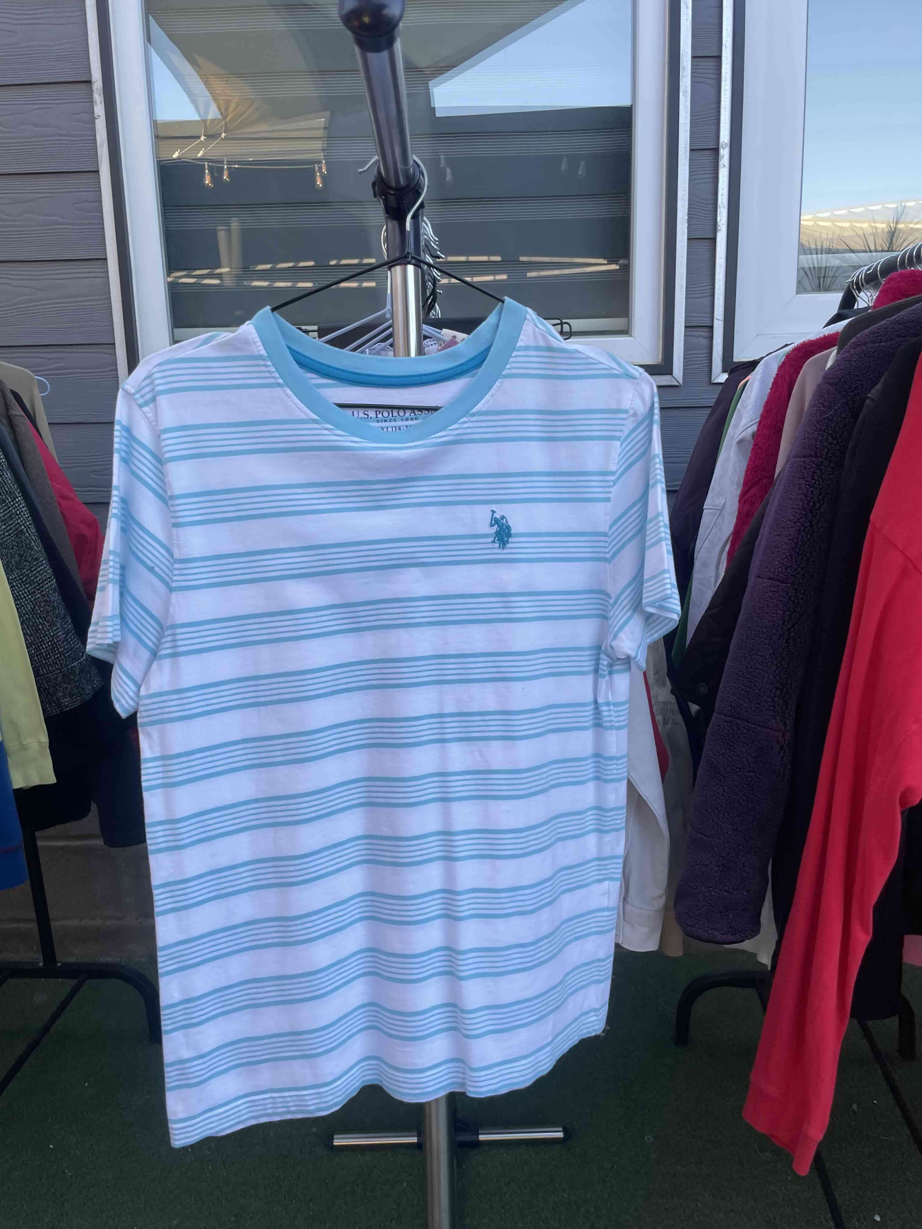 Polera rayada celeste U.S. Polo - miniatura 1