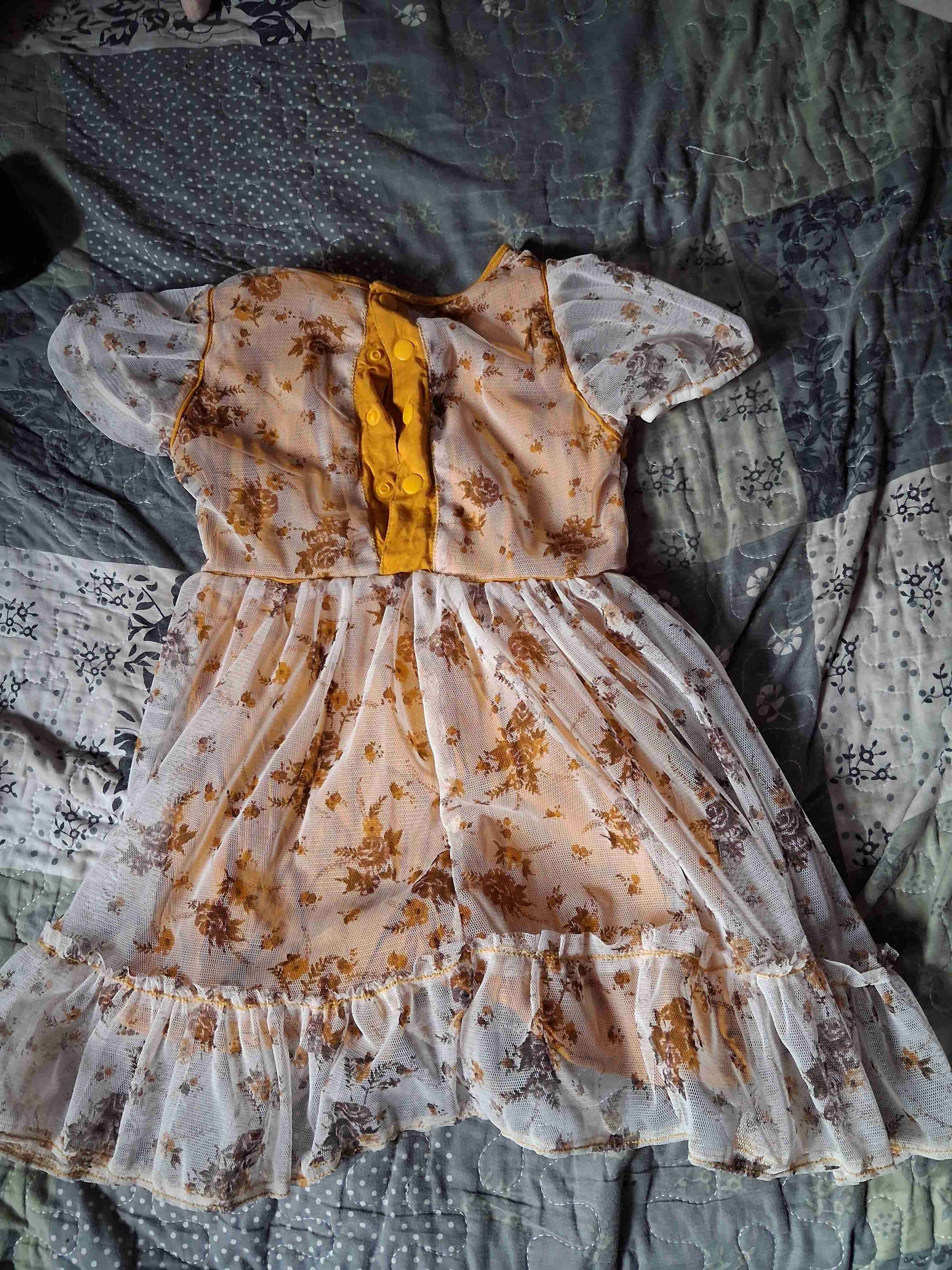 Vestido infantil floreado Talla 4 - miniatura 3