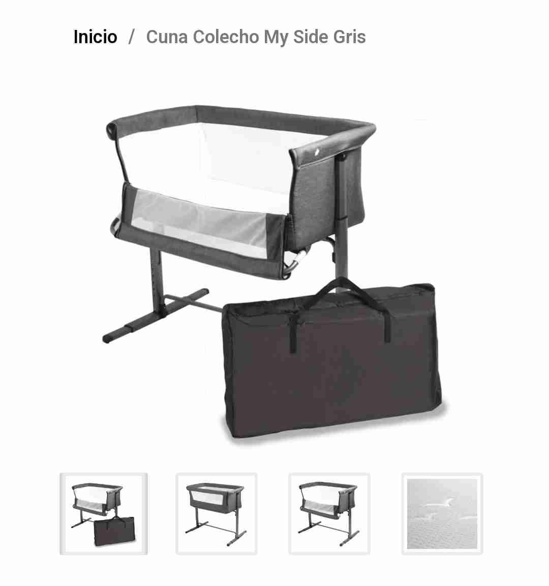 Cuna colecho Gris - miniatura 2