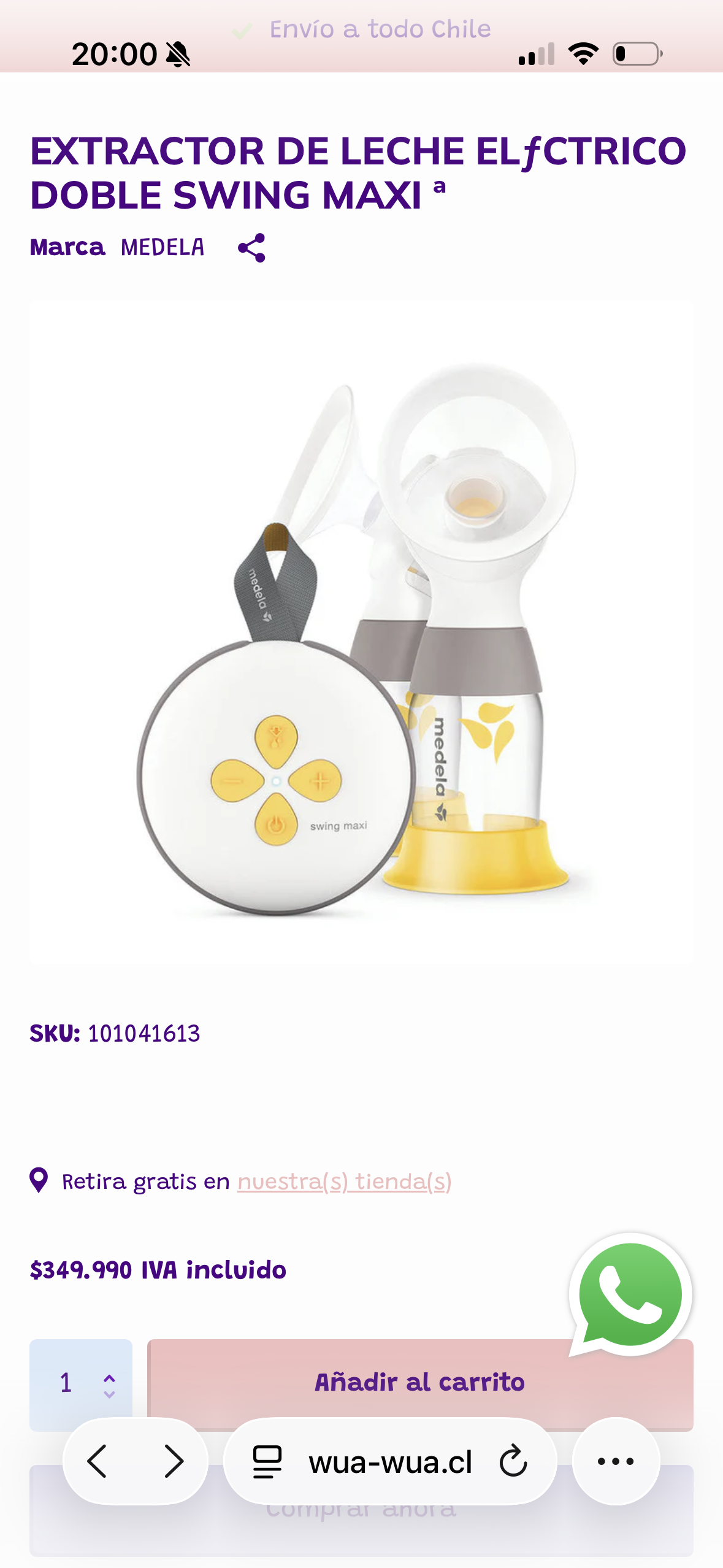 Extractor de leche eléctrico medela swing - miniatura 4