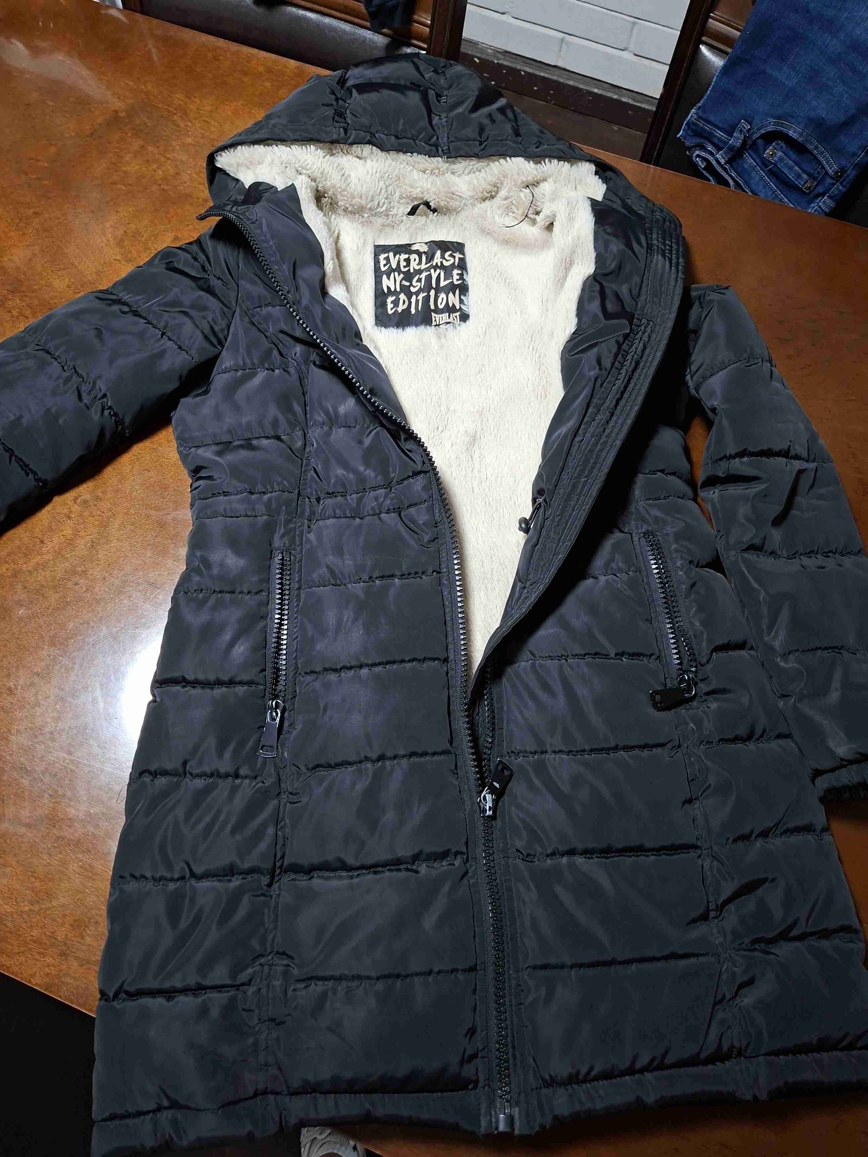 Parka negra Everlast con capucha - miniatura 1