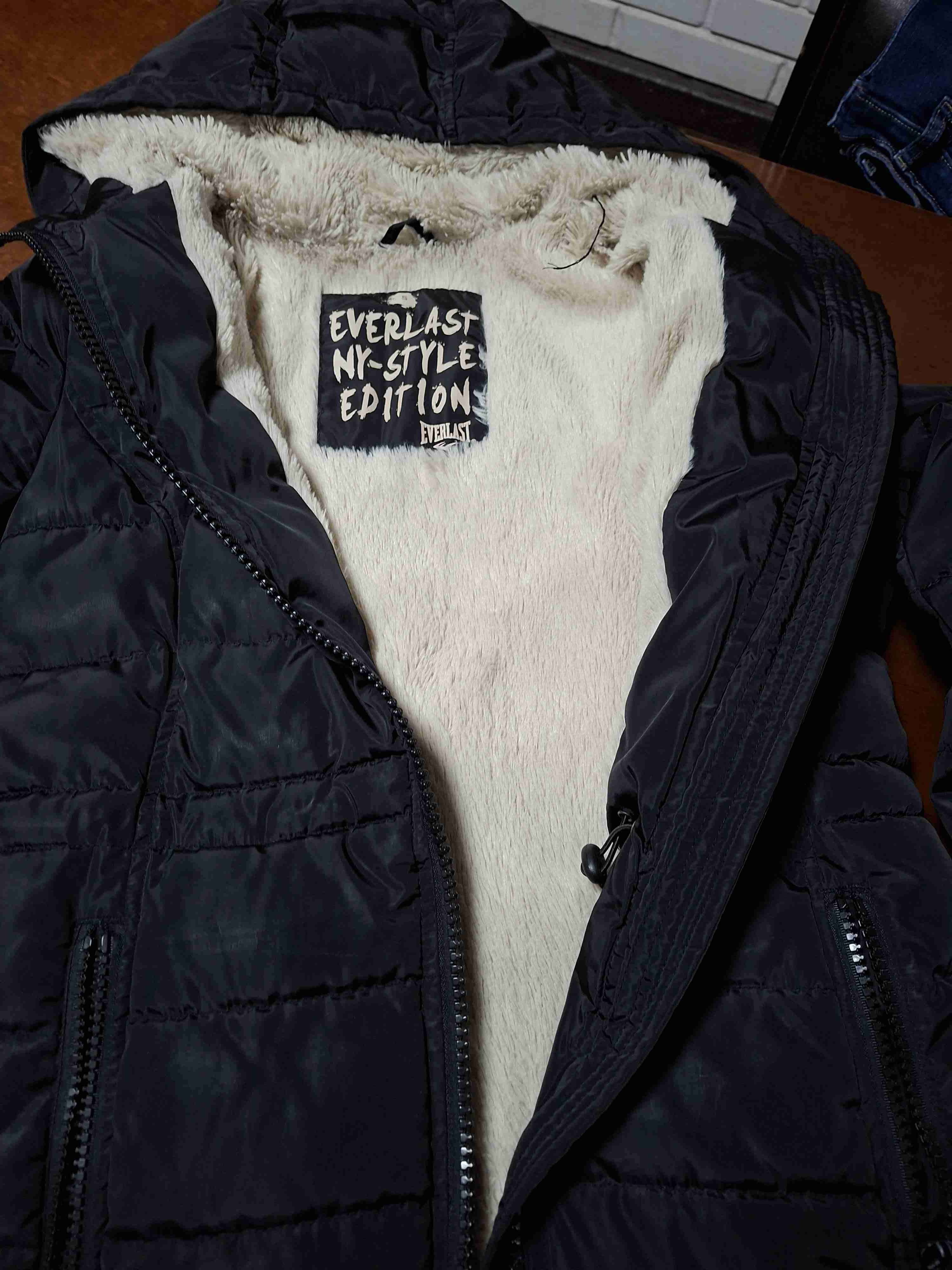 Parka negra Everlast con capucha - miniatura 2