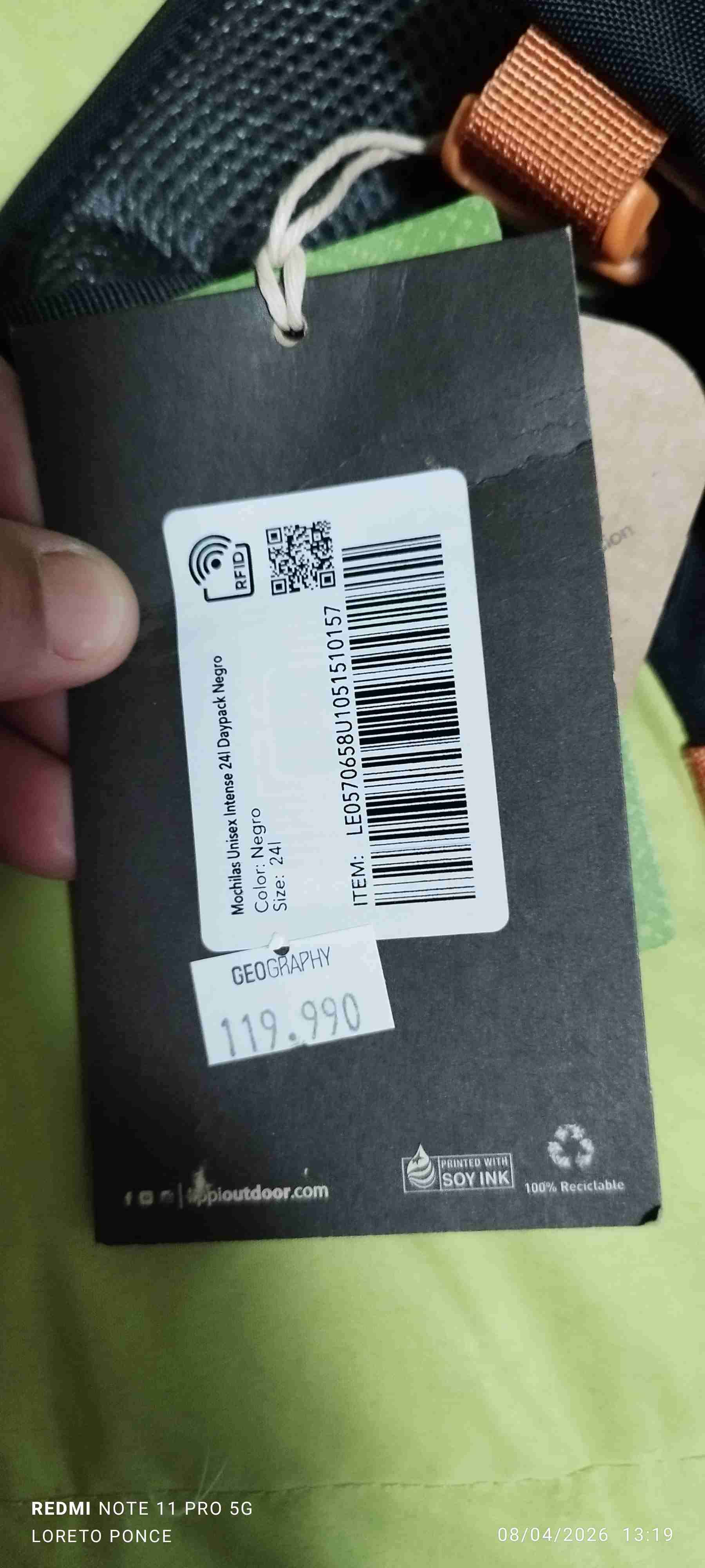 Mochila negra lippi Intense 24L - 4