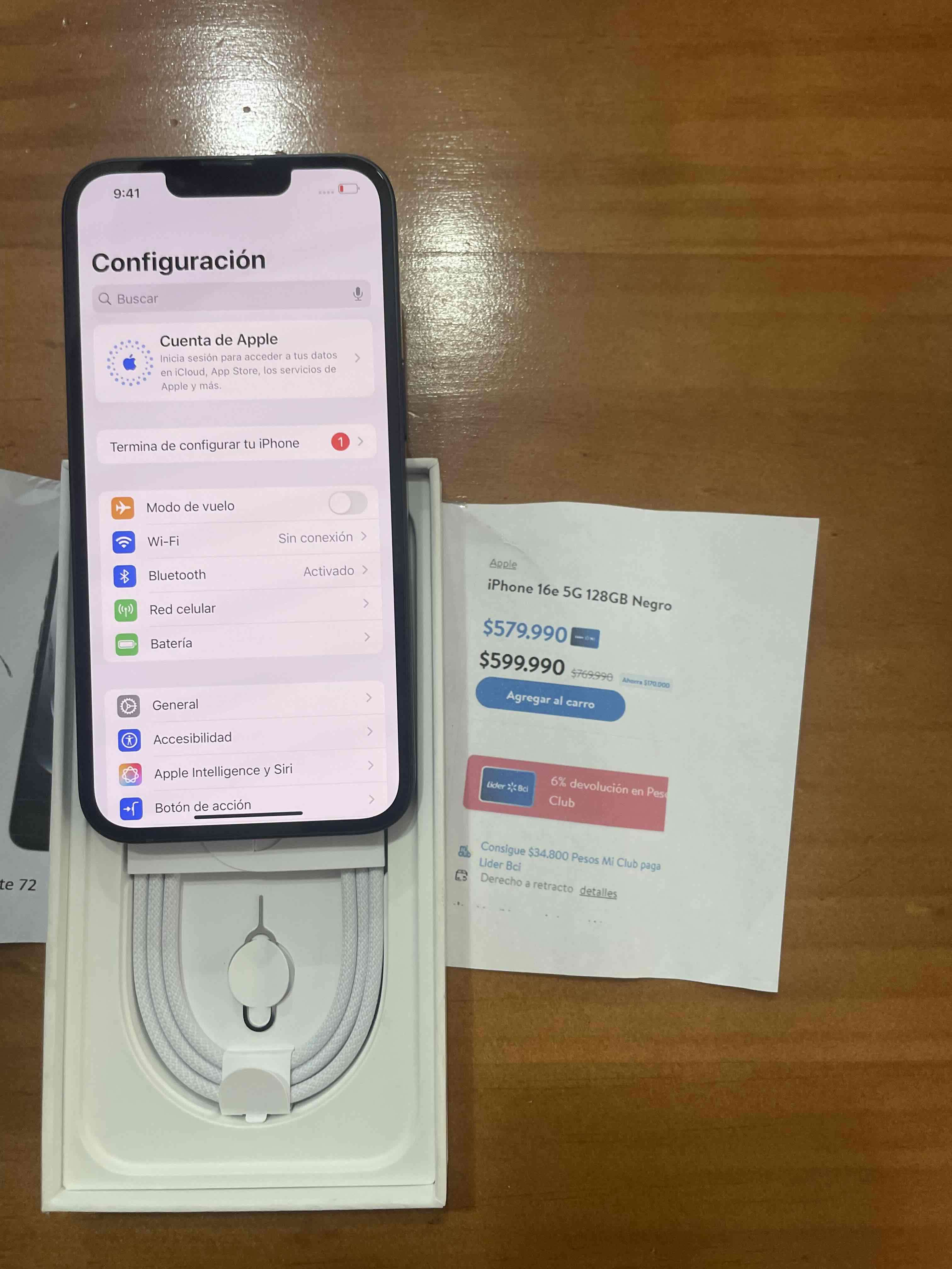 iPhone 16e 5G 128GB Negro - miniatura 2