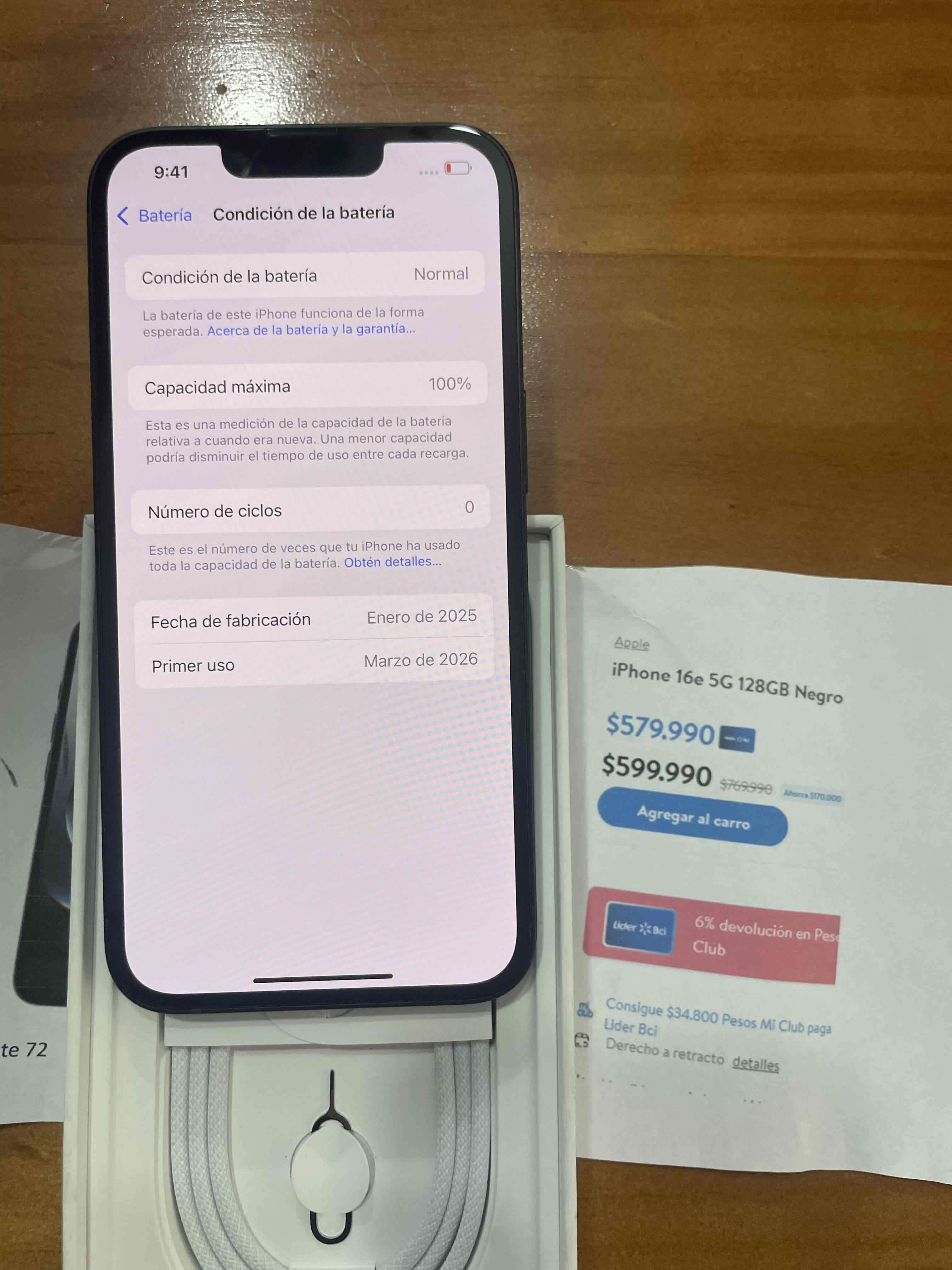 iPhone 16e 5G 128GB Negro - miniatura 3