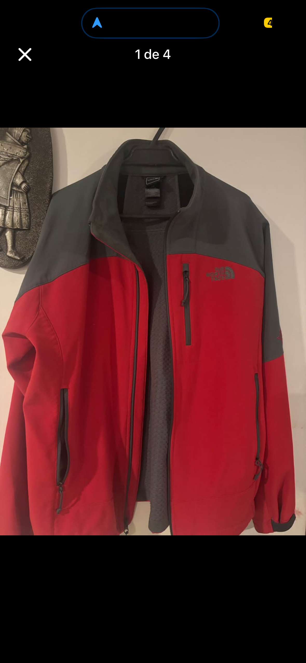 Chaqueta softshell roja the north face - miniatura 1