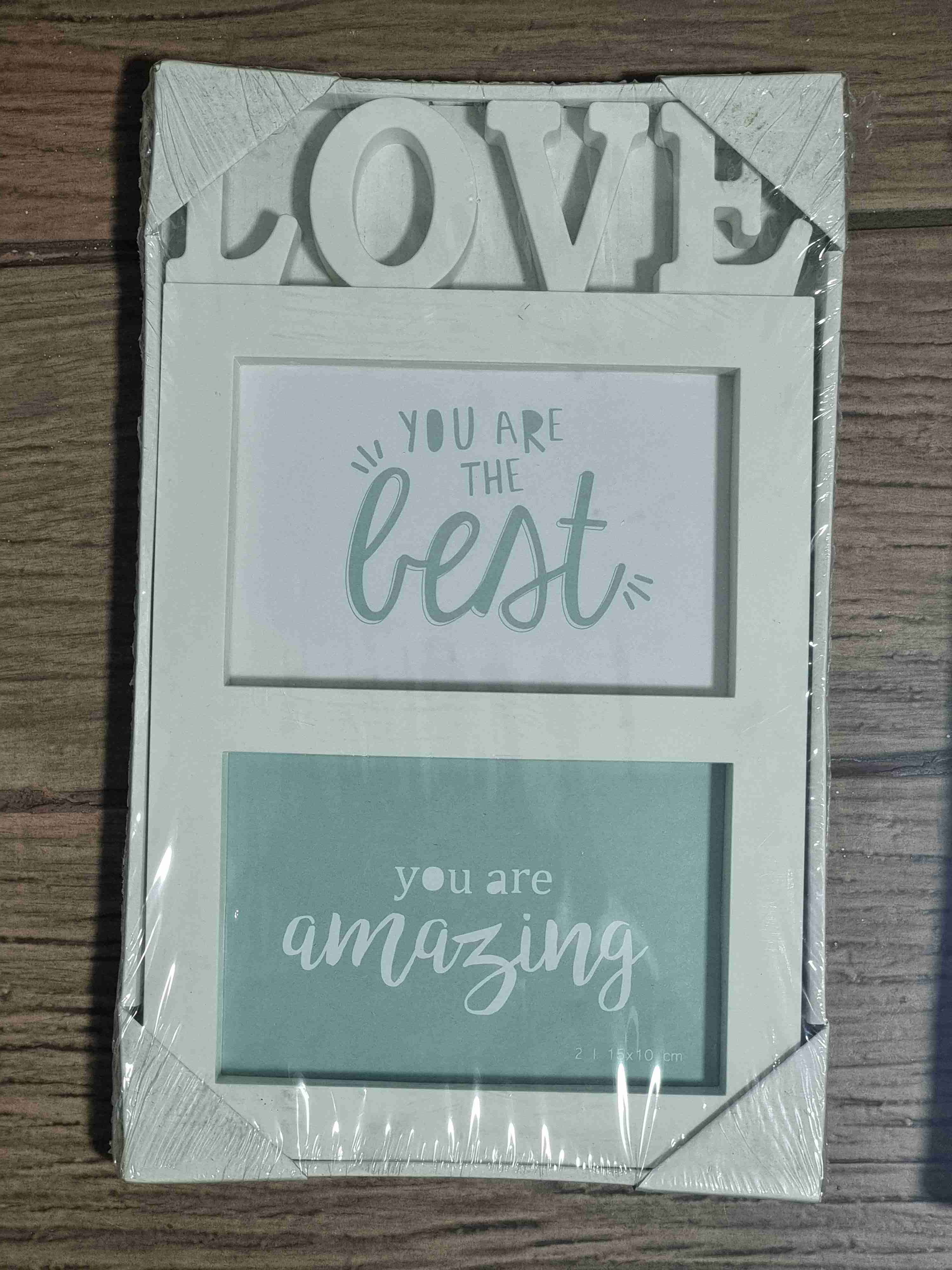 Marco de fotos "Love" blanco