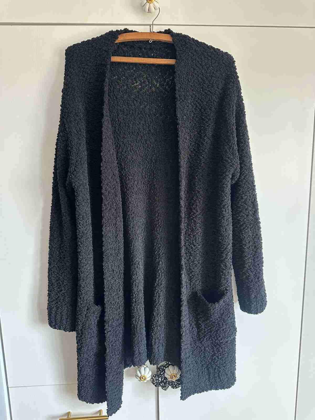 Cardigan negro de lana - miniatura 1