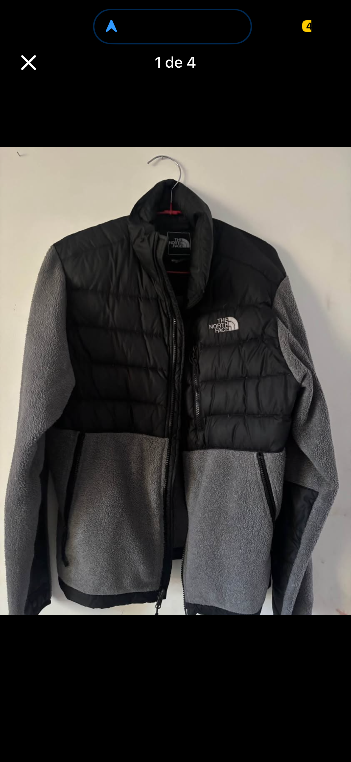 Chaqueta gris y negra North Face - 1