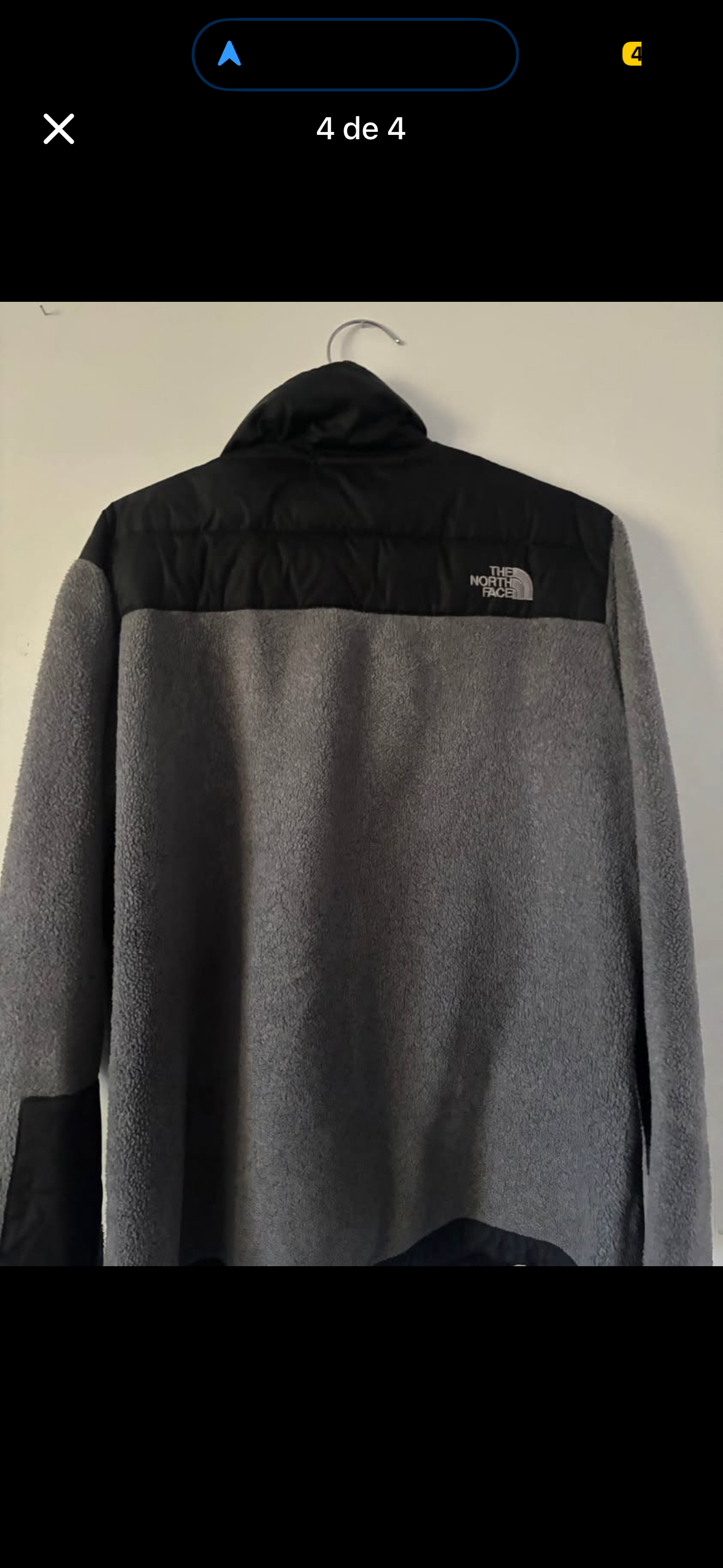 Chaqueta gris y negra North Face - 4