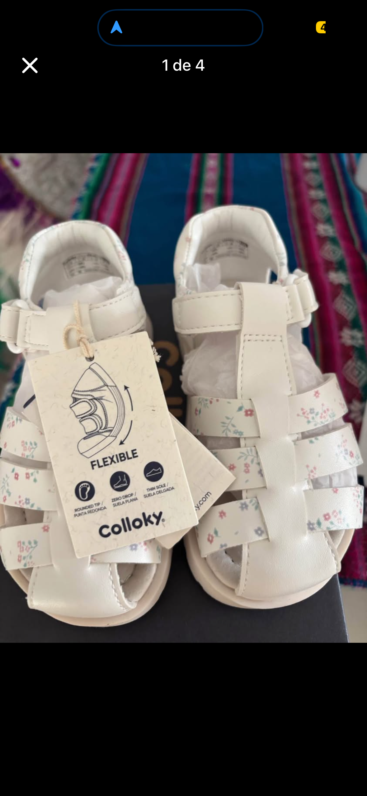 Sandalias blancas para bebé colloky - miniatura 1