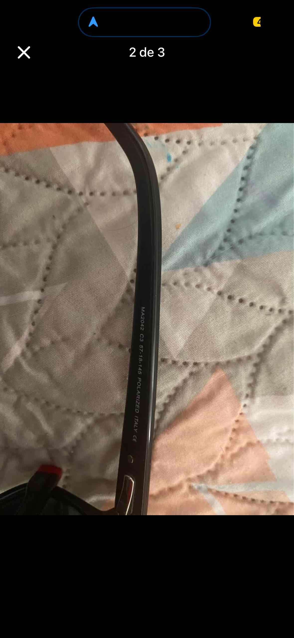 Gafas de sol negras unisex Maserati - miniatura 2