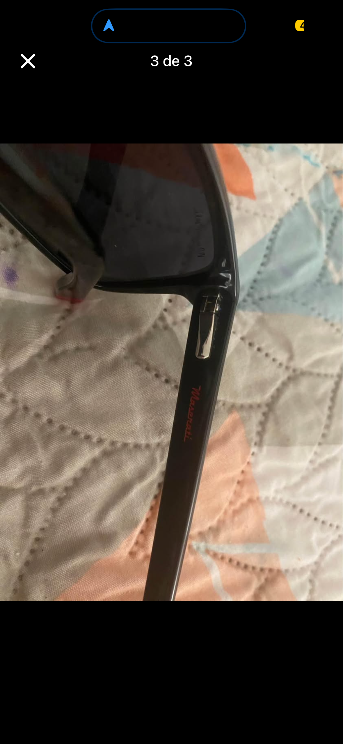 Gafas de sol negras unisex Maserati - miniatura 3