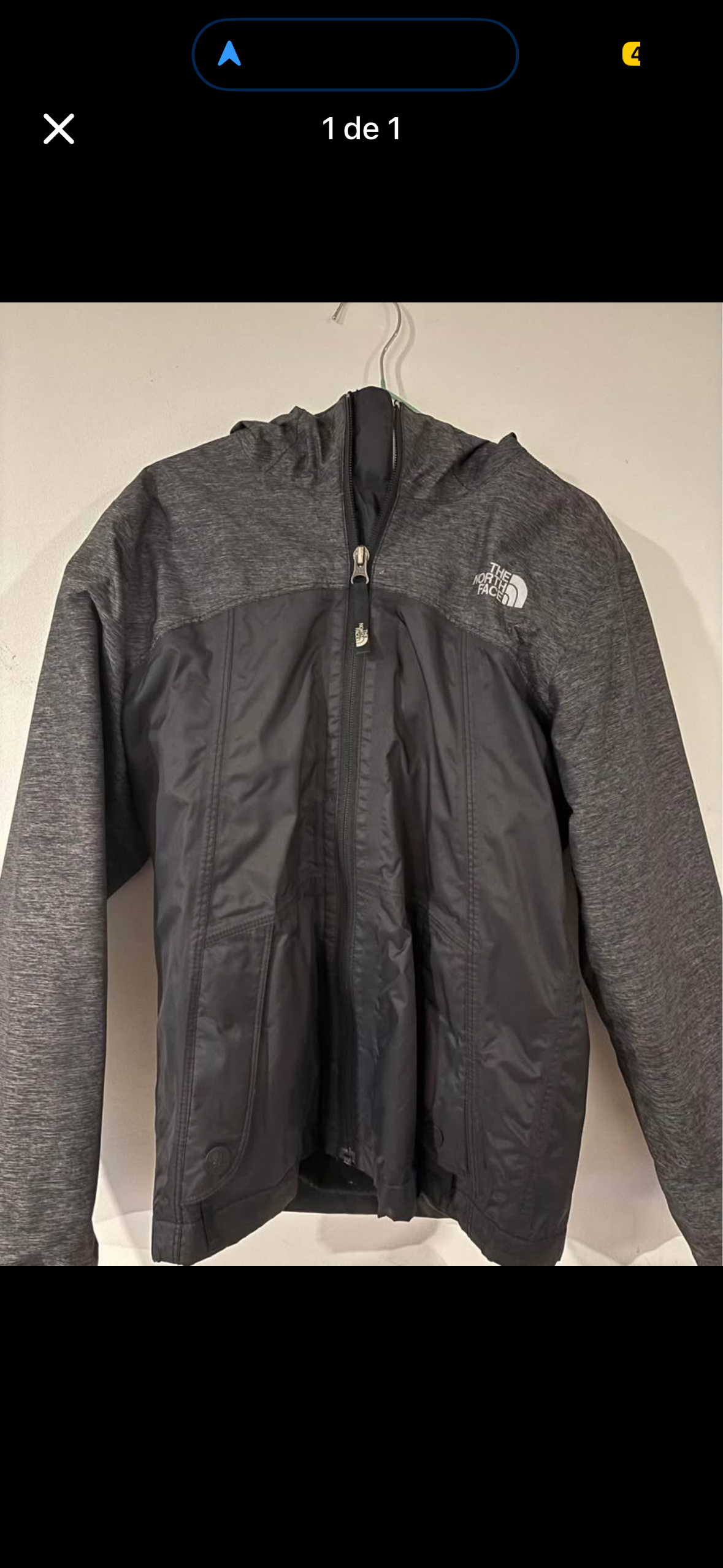 Chaqueta negra de The North Face talla 10-12