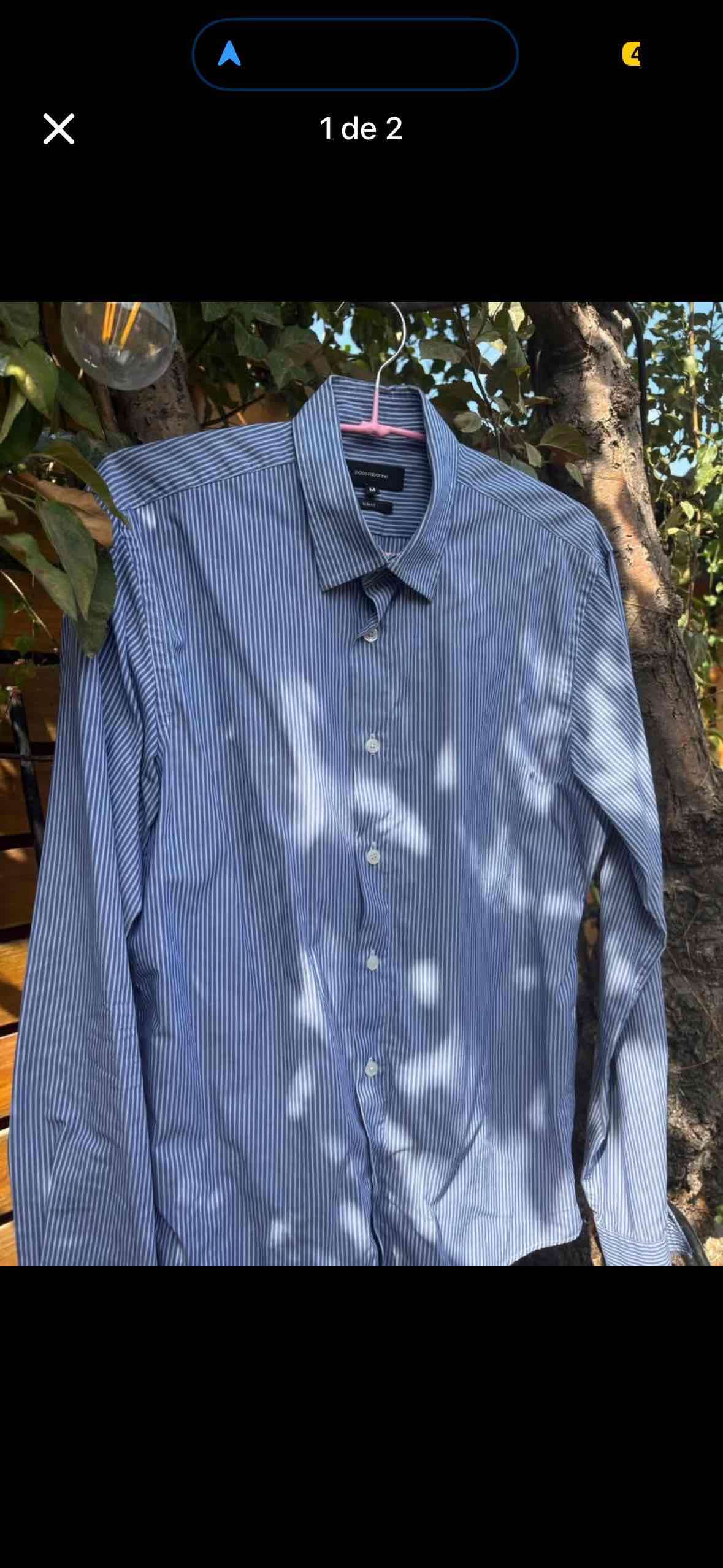 Camisa rayada azul hombre - miniatura 1