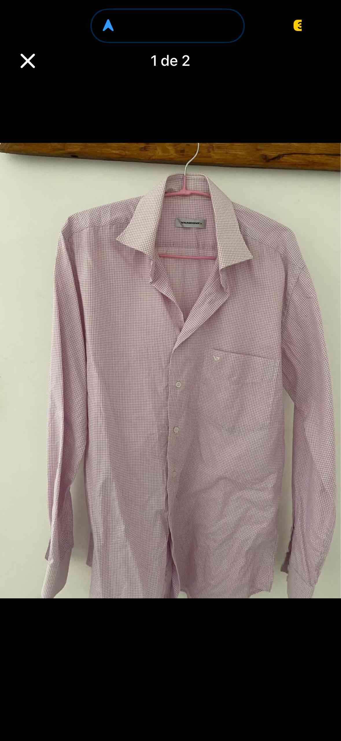 Camisa cuadriculada rosa hombre - miniatura 1