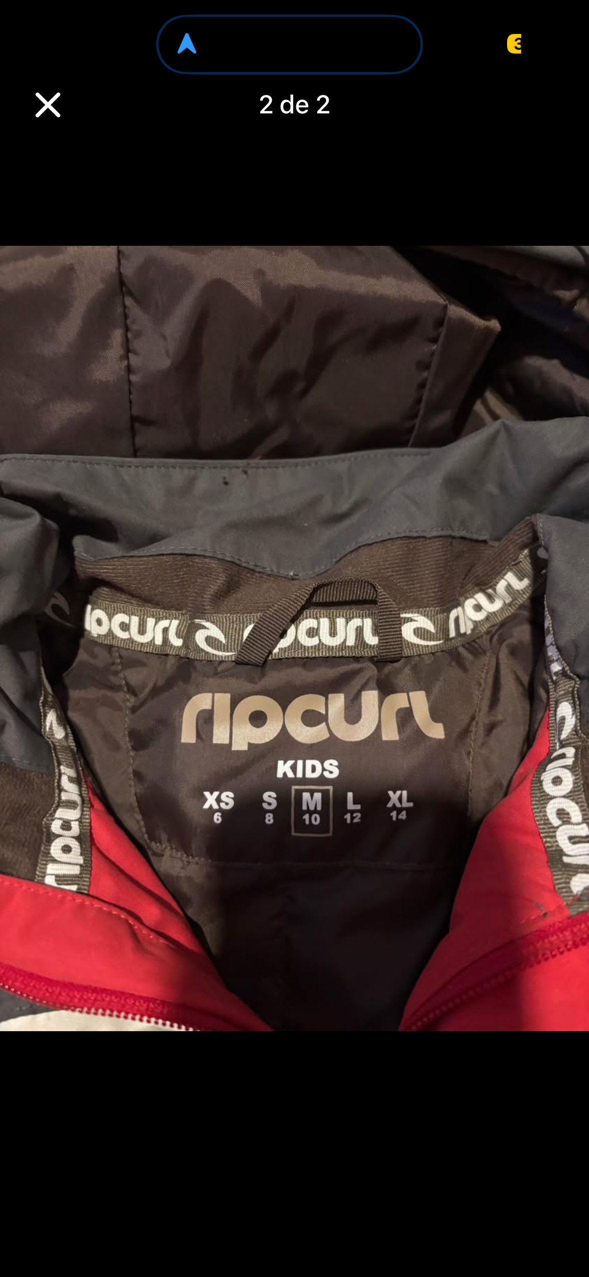 Chaqueta Rip Curl roja - miniatura 2