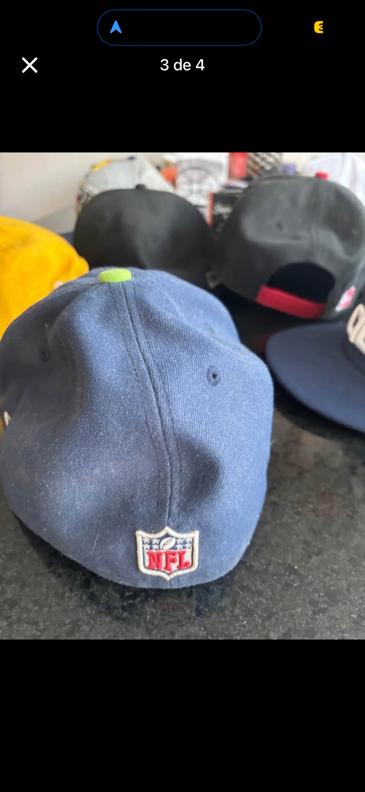 Gorra azul con logo bordado - 3