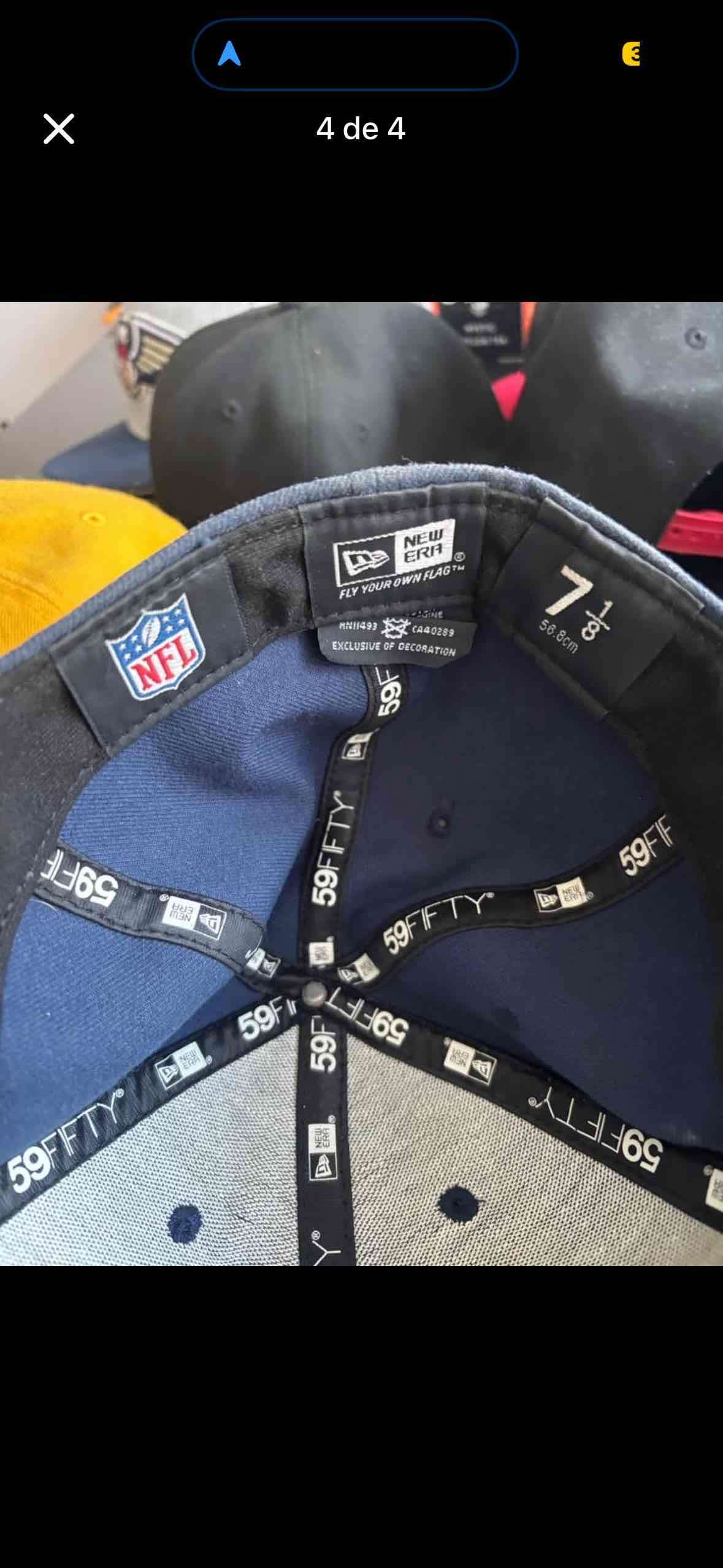 Gorra azul con logo bordado - 4