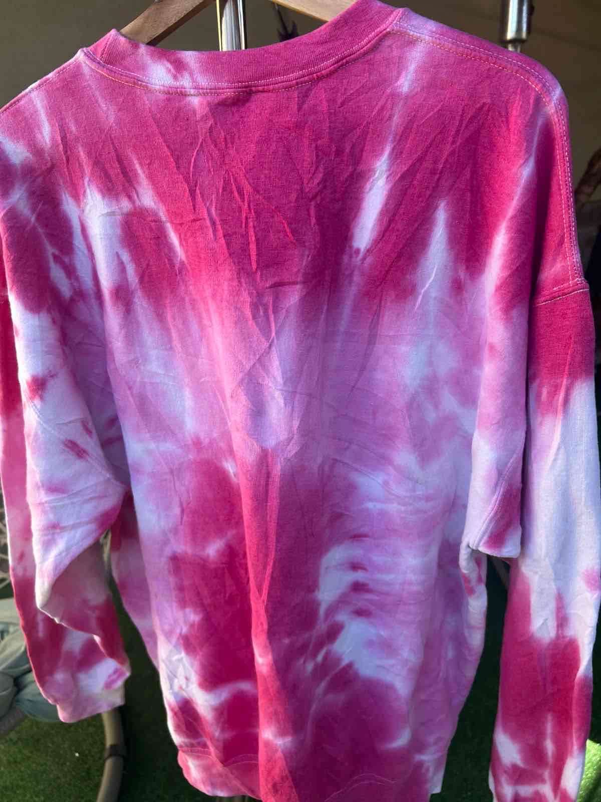 Polerón tie-dye rosa y blanco - miniatura 2