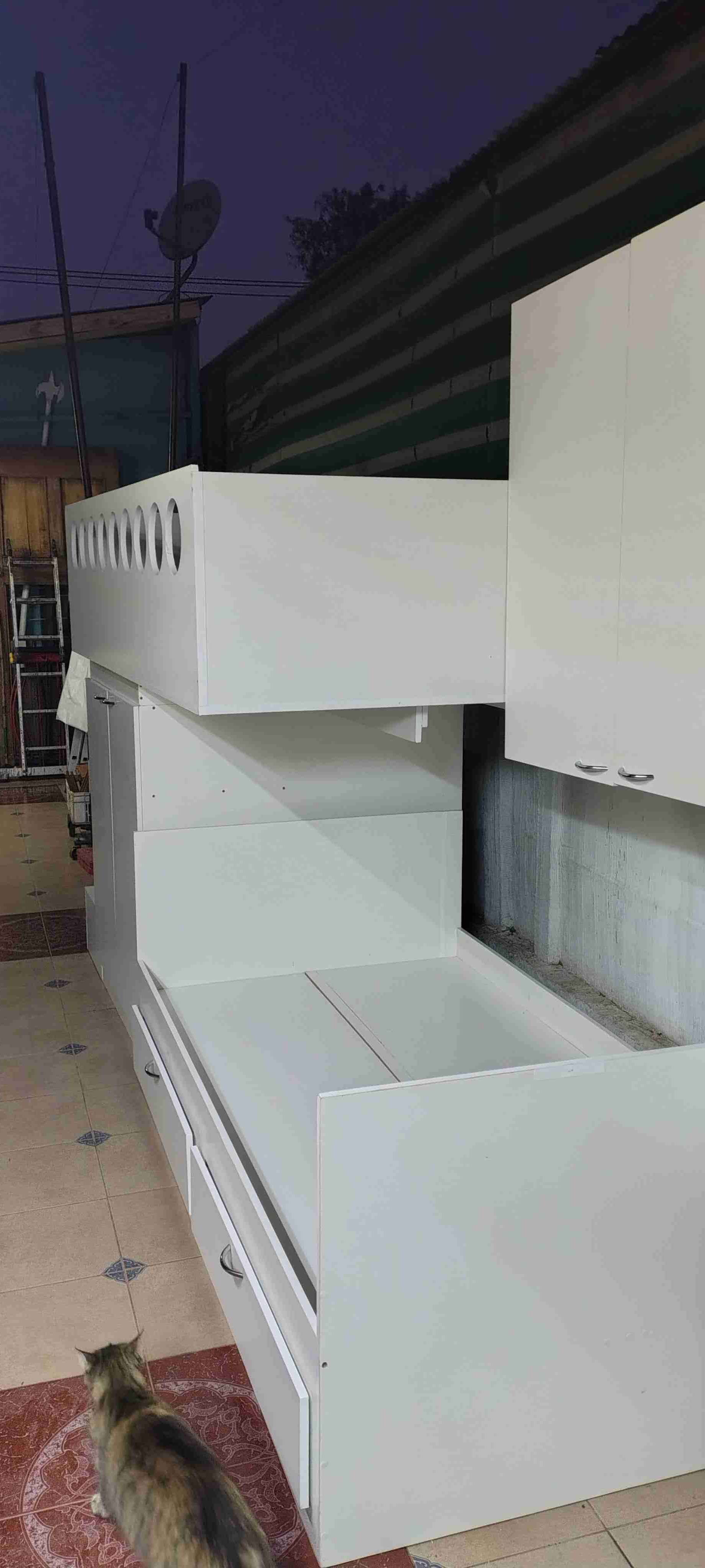 Mueble modular blanco con cajones - miniatura 1