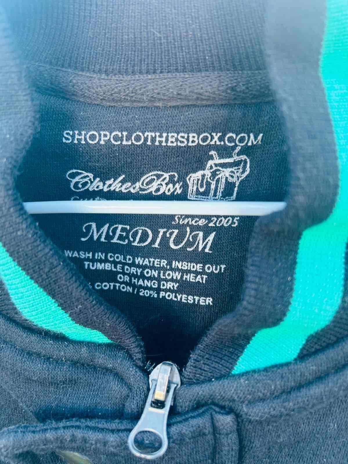 Chaqueta varsity negra y turquesa - miniatura 3