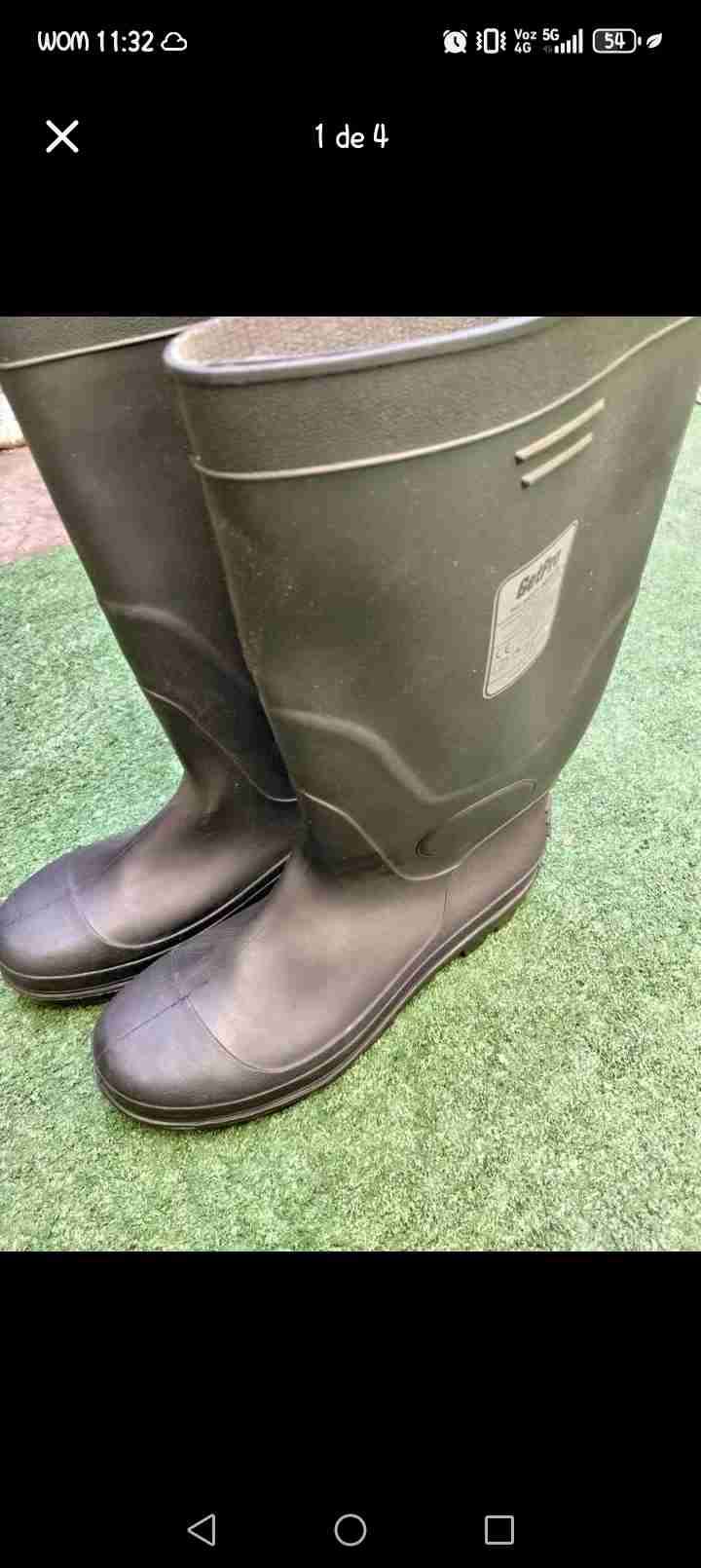 Botas de goma negras altas - miniatura 1