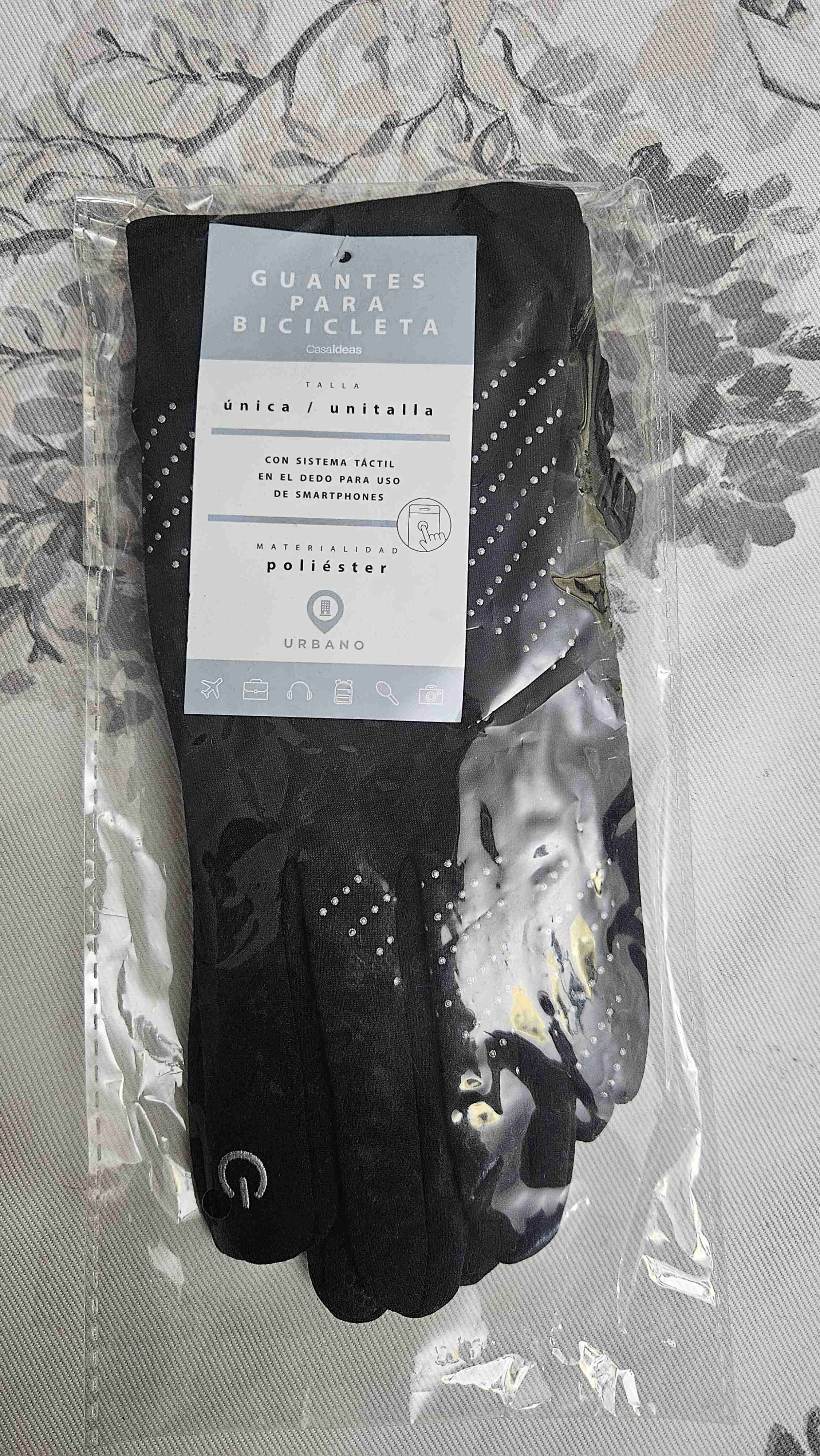 Guantes para bicicleta negros - miniatura 1