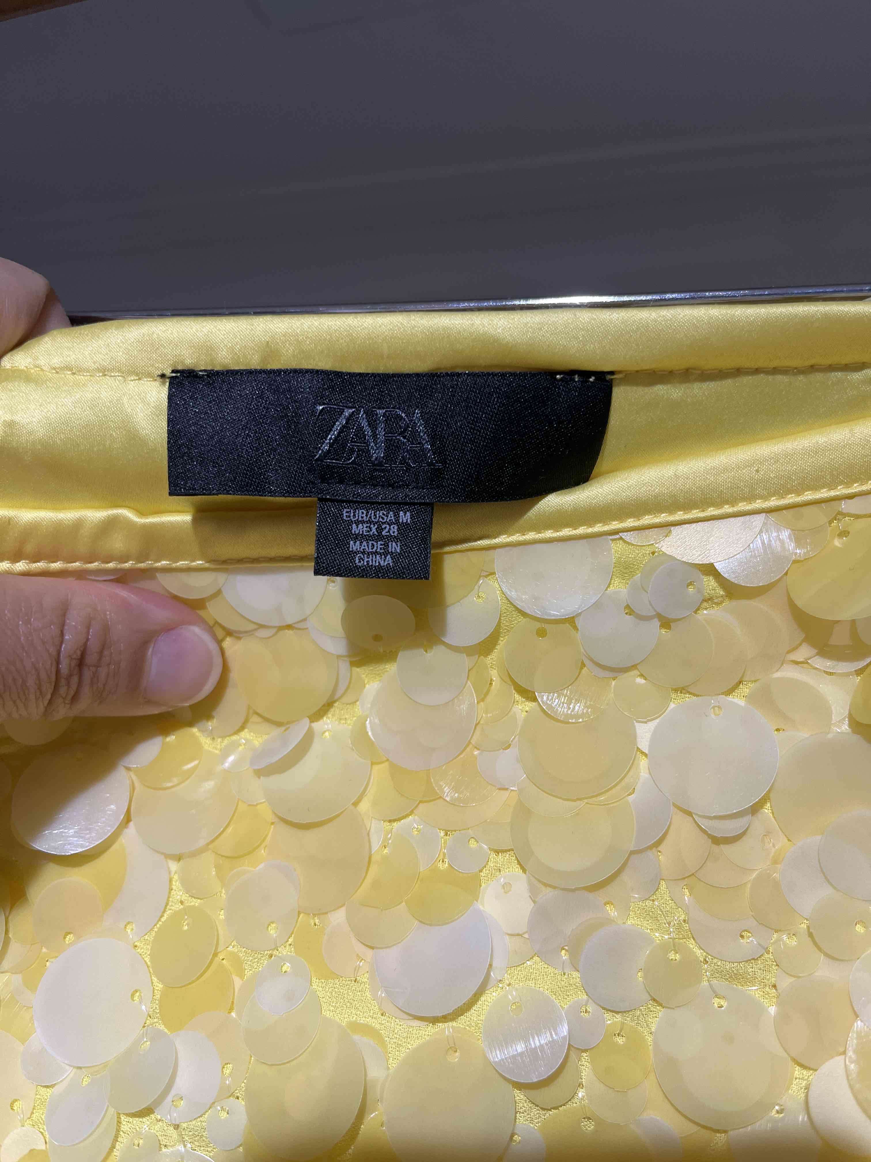 Falda amarilla con lentejuelas/Zara - miniatura 2
