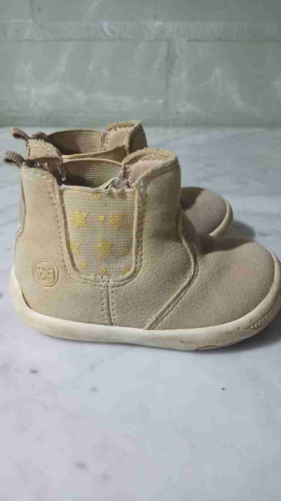 Botines beige de bebé talla 19 - miniatura 1