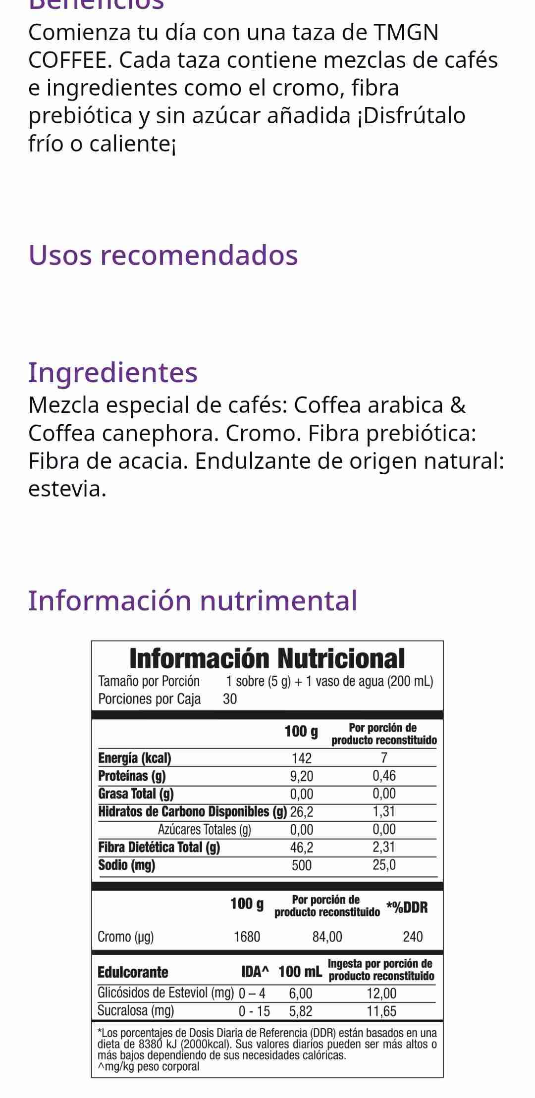 Café soluble OMNILIFE TMGN - miniatura 2