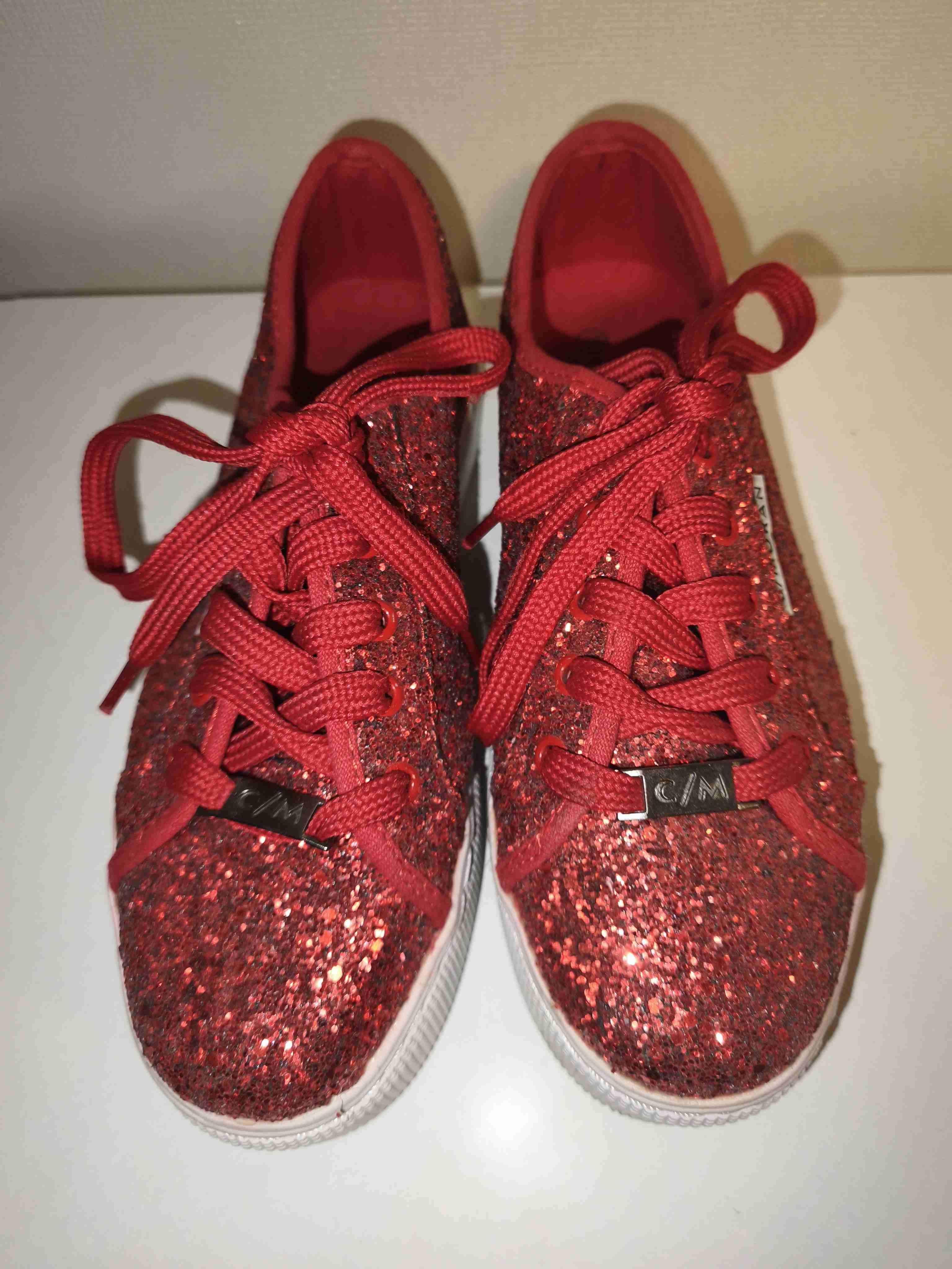 Zapatillas rojas con glitter