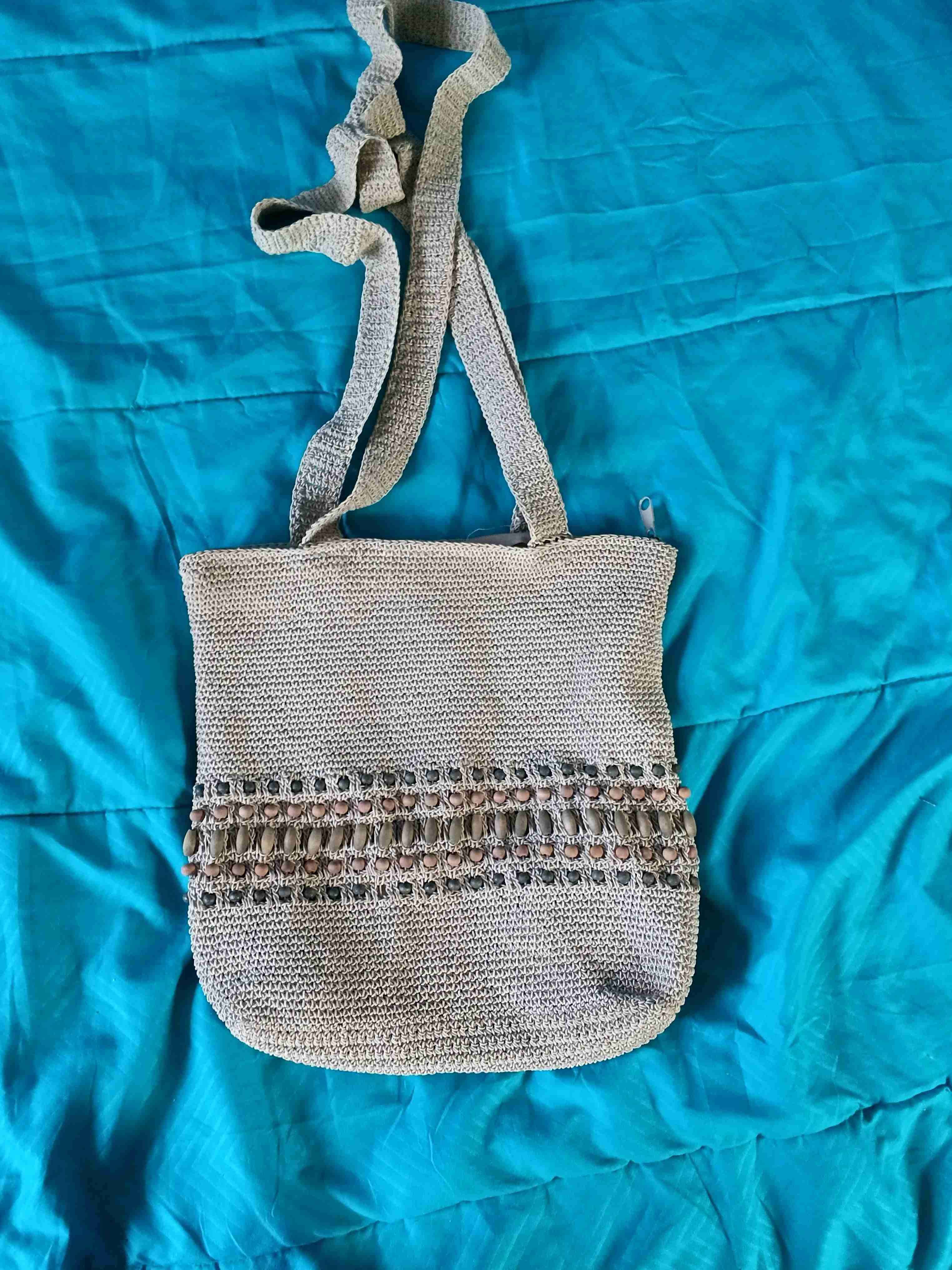 Bolso tejido beige - miniatura 1