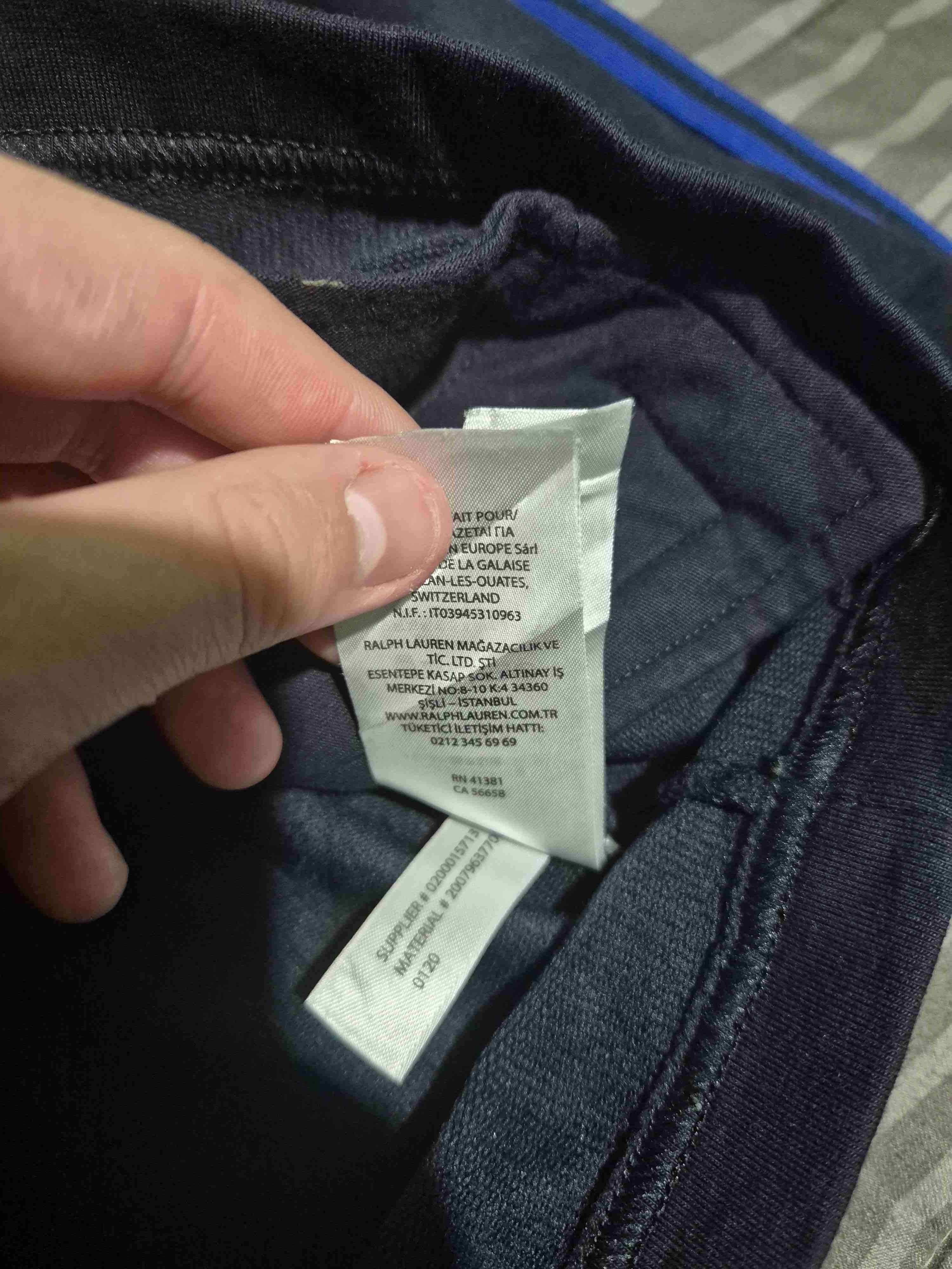 Poleron deportivo azul oscuro con líneas azules - miniatura 4